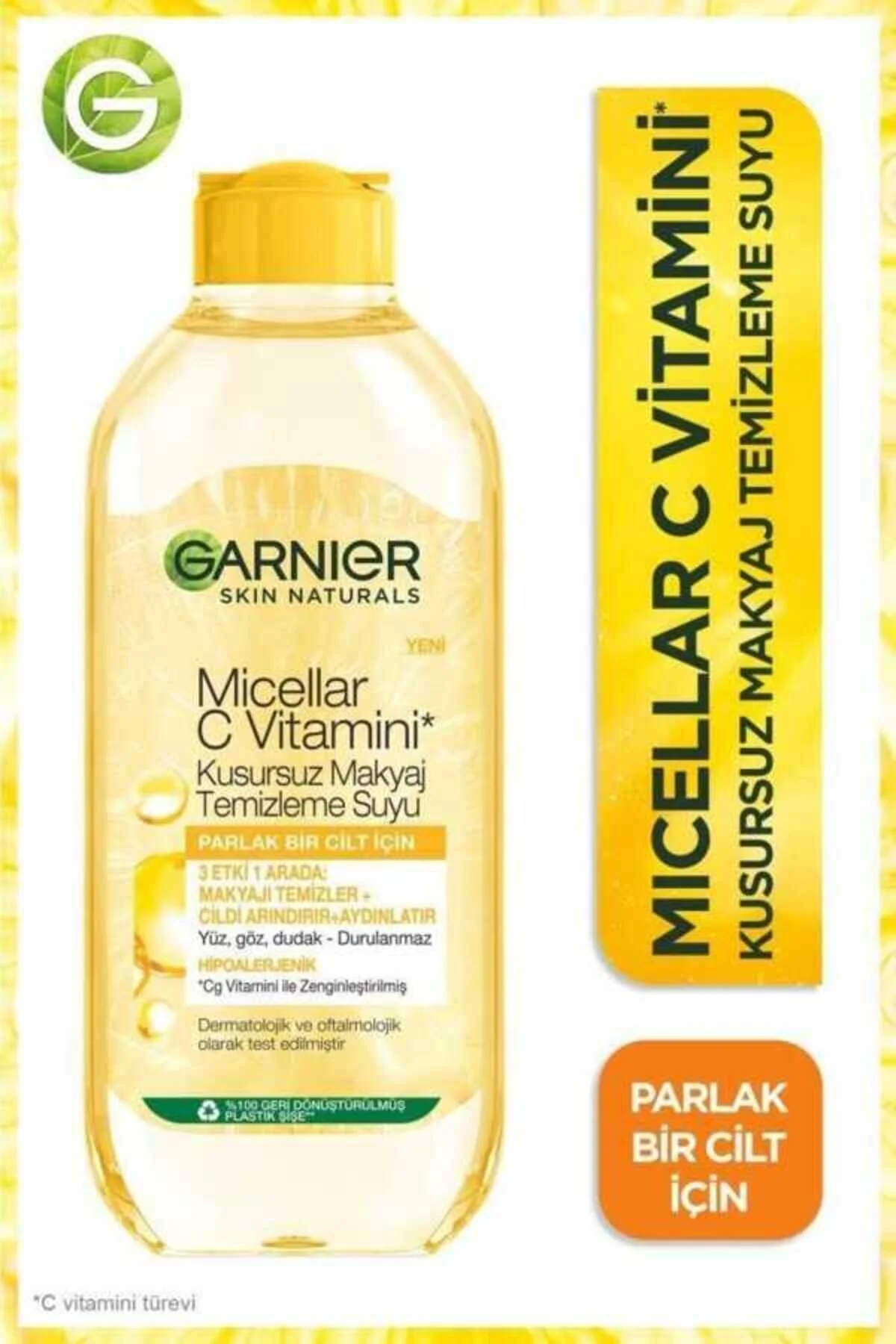 پاک کننده آرایش چشم ویتامین C میکرولار کامل آب 400 میل Garnier