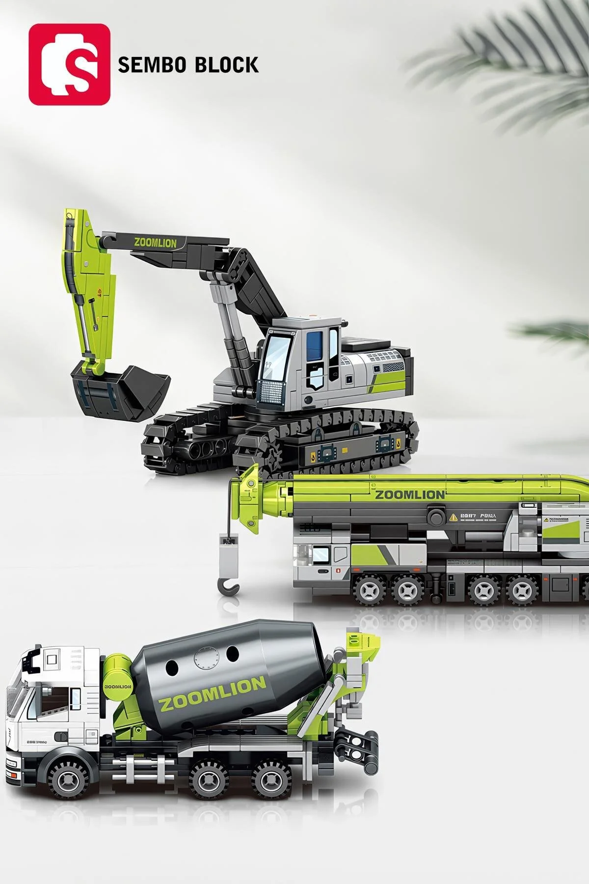 لگو و اسباب بازی های ساخت محور بلوک ساختمانی دارای مجوز ZOOMLION MINI CRANE 228 PIECE سازگار با LEGO 705101 از ترکیه Sembo Block