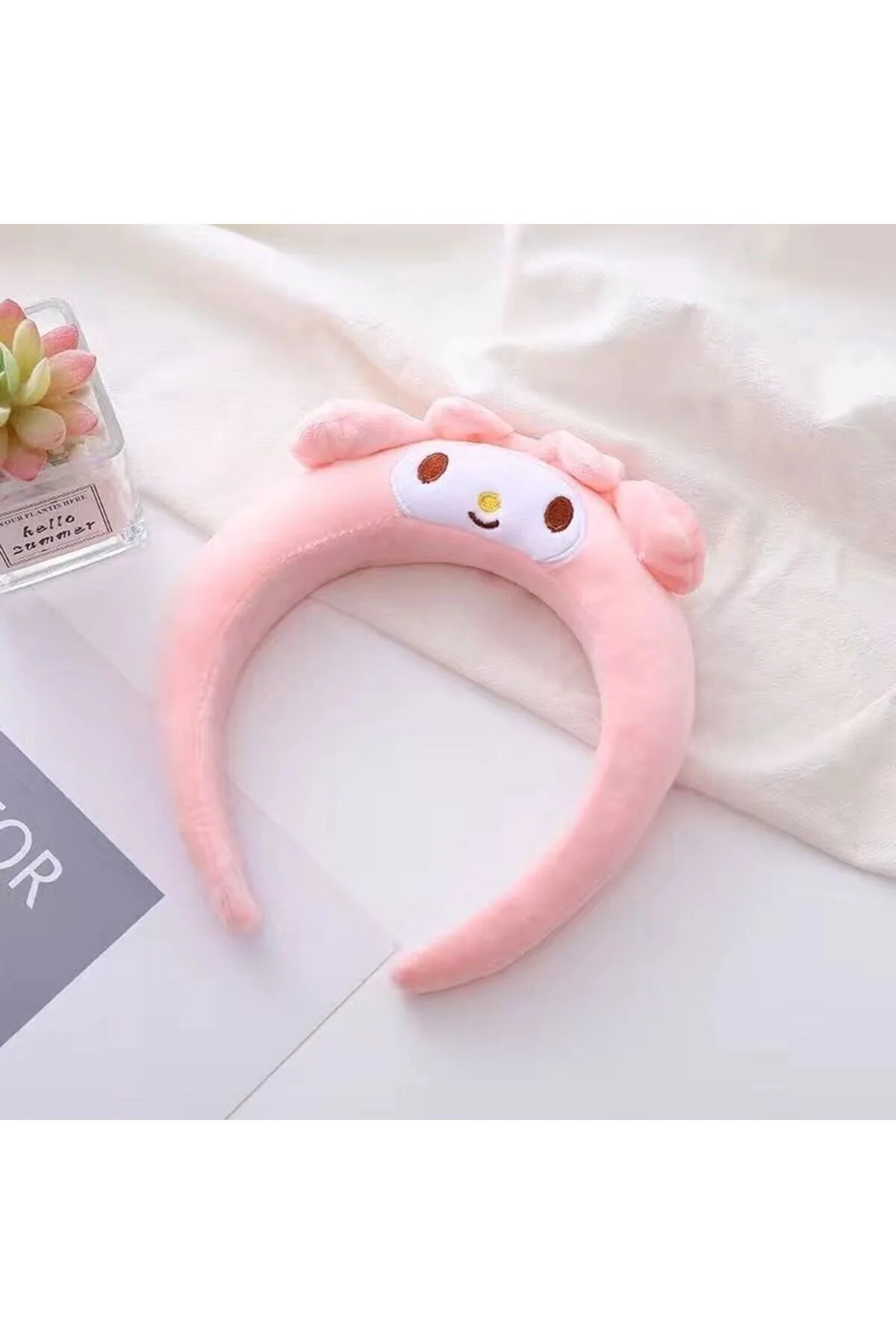 اسباب بازی های پشمی SANRIO KAWAI MY MELODY CHARACTER PLUSH CROWN CUTE 3D EMBROIDERED GIFT Meyra Accessories