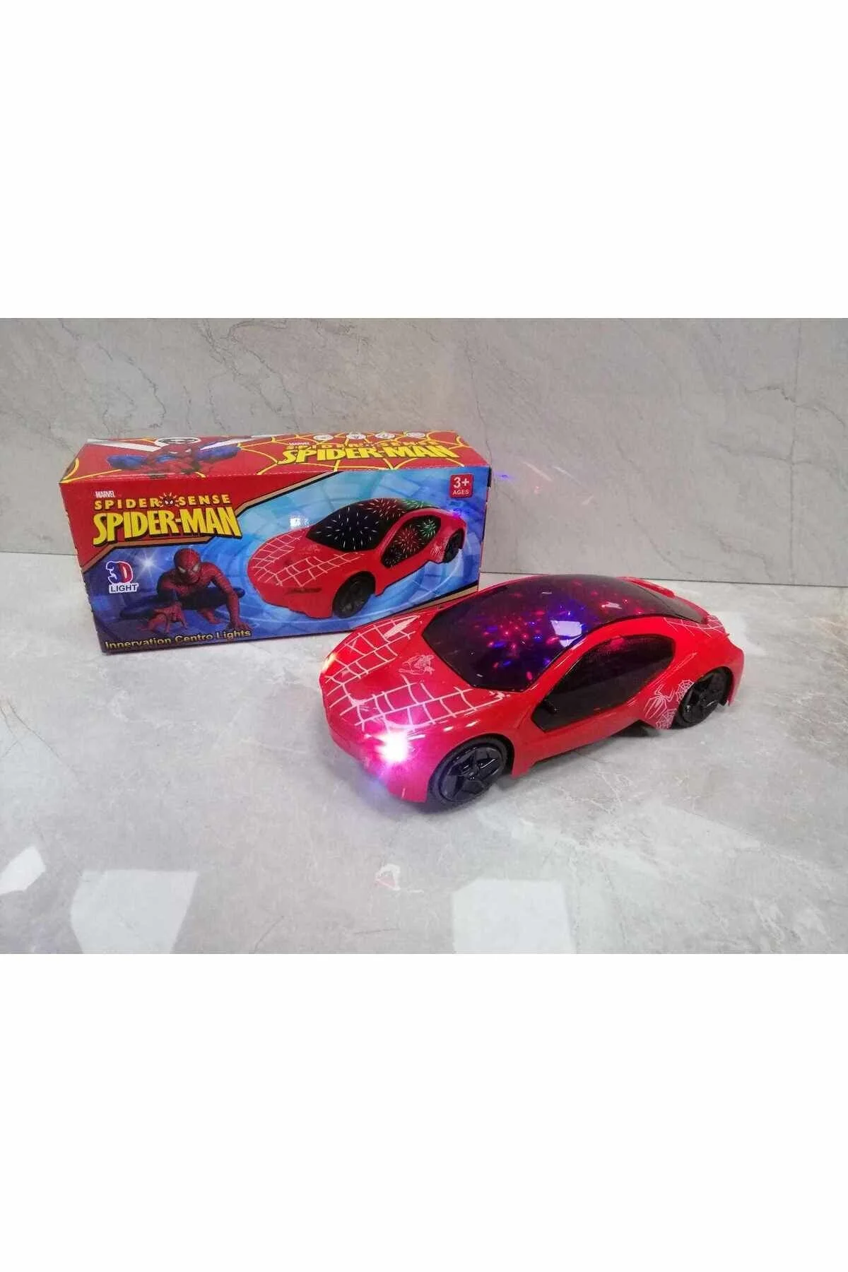 ماشین اسباب بازی SPIDERMAN SPIDER CAR باطری چراغ‌ها صداهای متحرک TWIST و TWIN 18 سانتی‌متر Kids