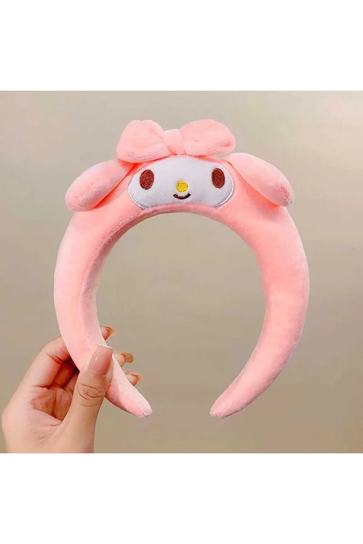 اسباب بازی های پشمی SANRIO KAWAI MY MELODY CHARACTER PLUSH CROWN CUTE 3D EMBROIDERED GIFT Meyra Accessories