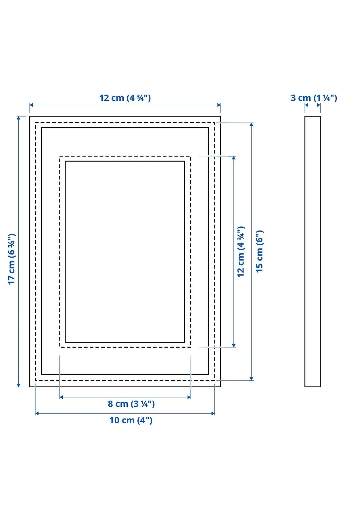 قاب عکس مشکی سیاه Tugdalm 10X15 سانتی متر IKEA