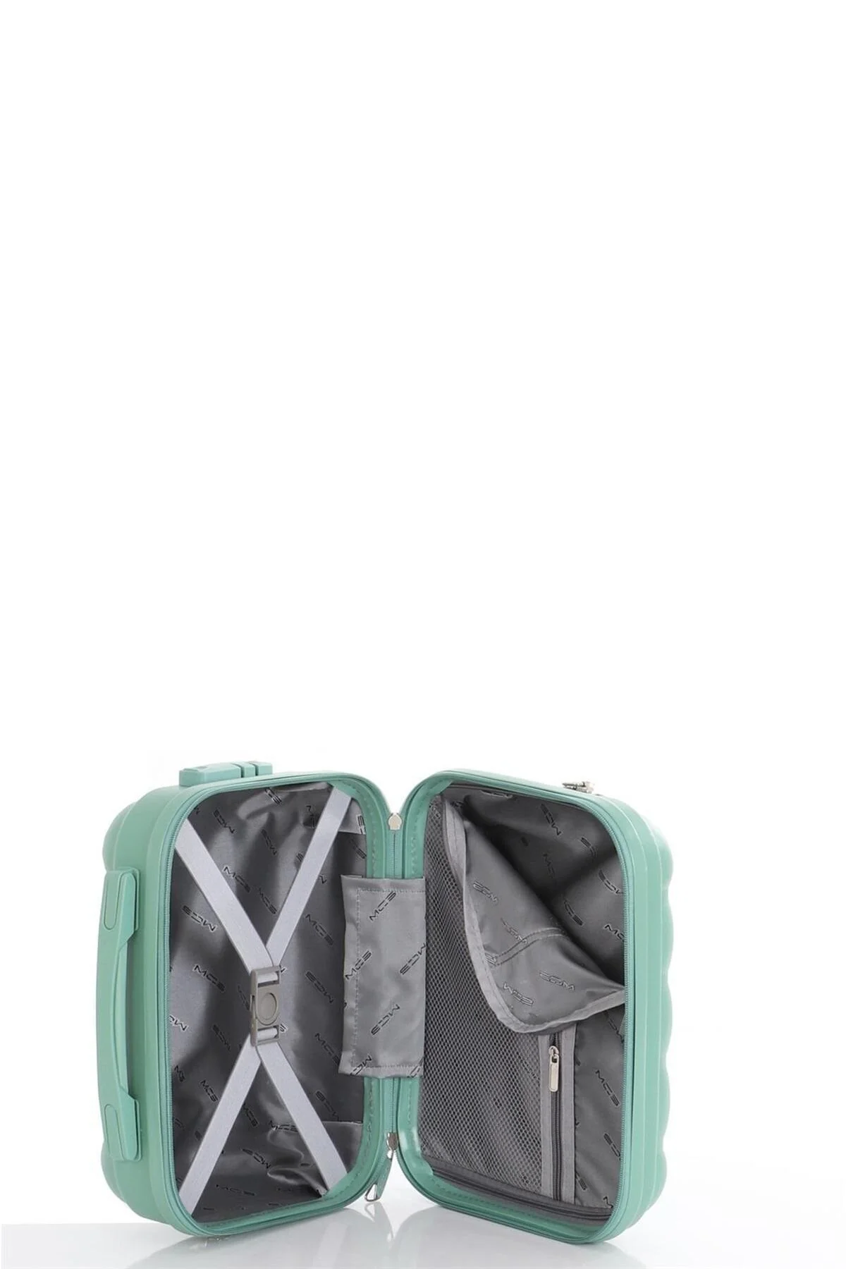 چمدان و ساک سبز مردانه زنانه ست دو تکه پلی پروپیلن بزرگ آرایشی V305 S21YY1000081 SET MÇS
