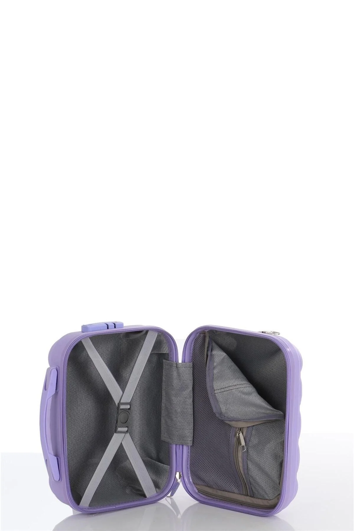 چمدان و ساک بنفش مردانه زنانه ست دو تکه پلی پروپیلن بزرگ آرایشی V305 S21YY1000081 SET MÇS