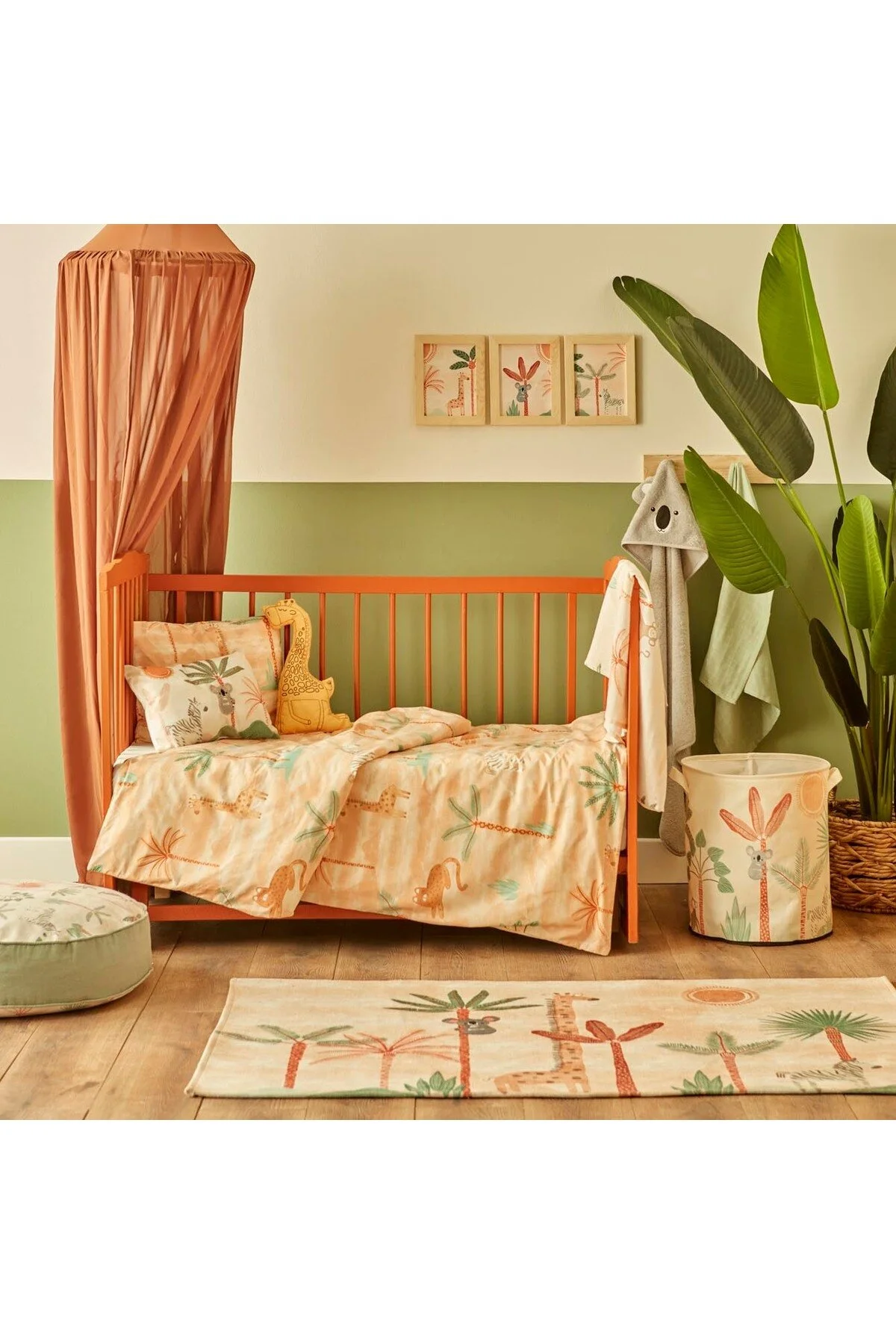 سبد آبی مخلوط اسباب بازی Safari 36X40 سانتی متر Bella Maison