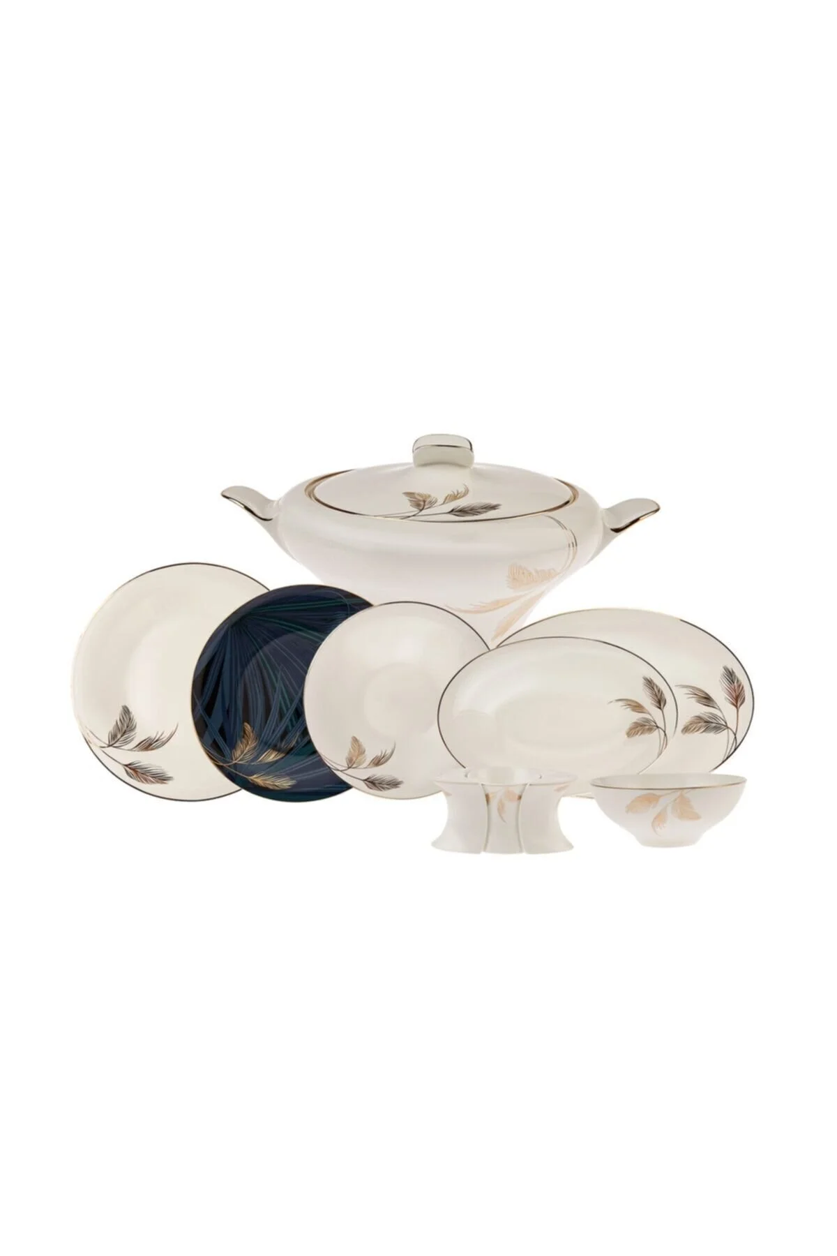 سرویس غذاخوری شام 62 عددی FINE PEARL EXTRA SELVA برای 12 نفر Karaca