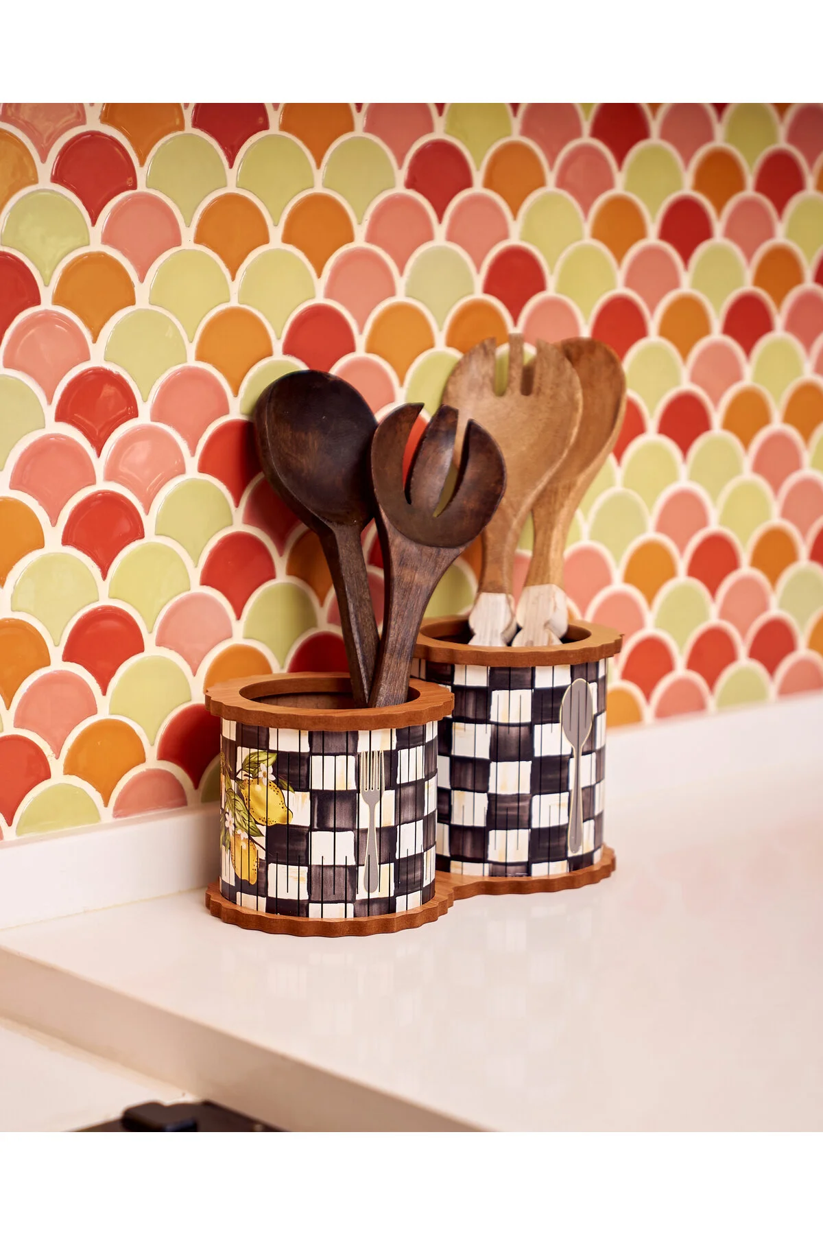 جای قاشق و چنگال WOODEN 2 LINDA اورجینال Miss Betty