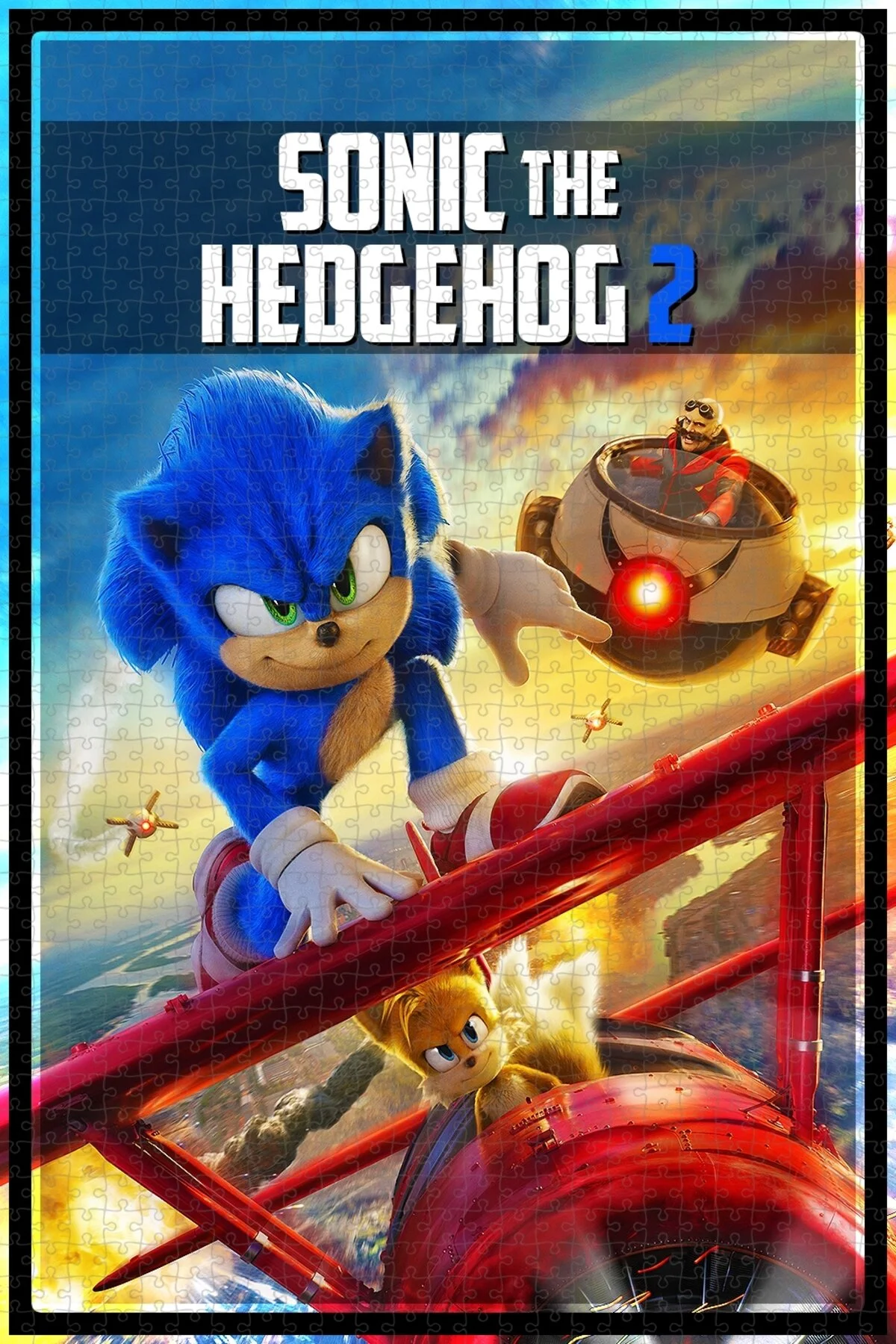 پازل SONIC THE HEDGEHOG 2 2022 پوستر فیلم 1000 تکه اره منبت کاری مویی نسخه 5 Jeronkarji