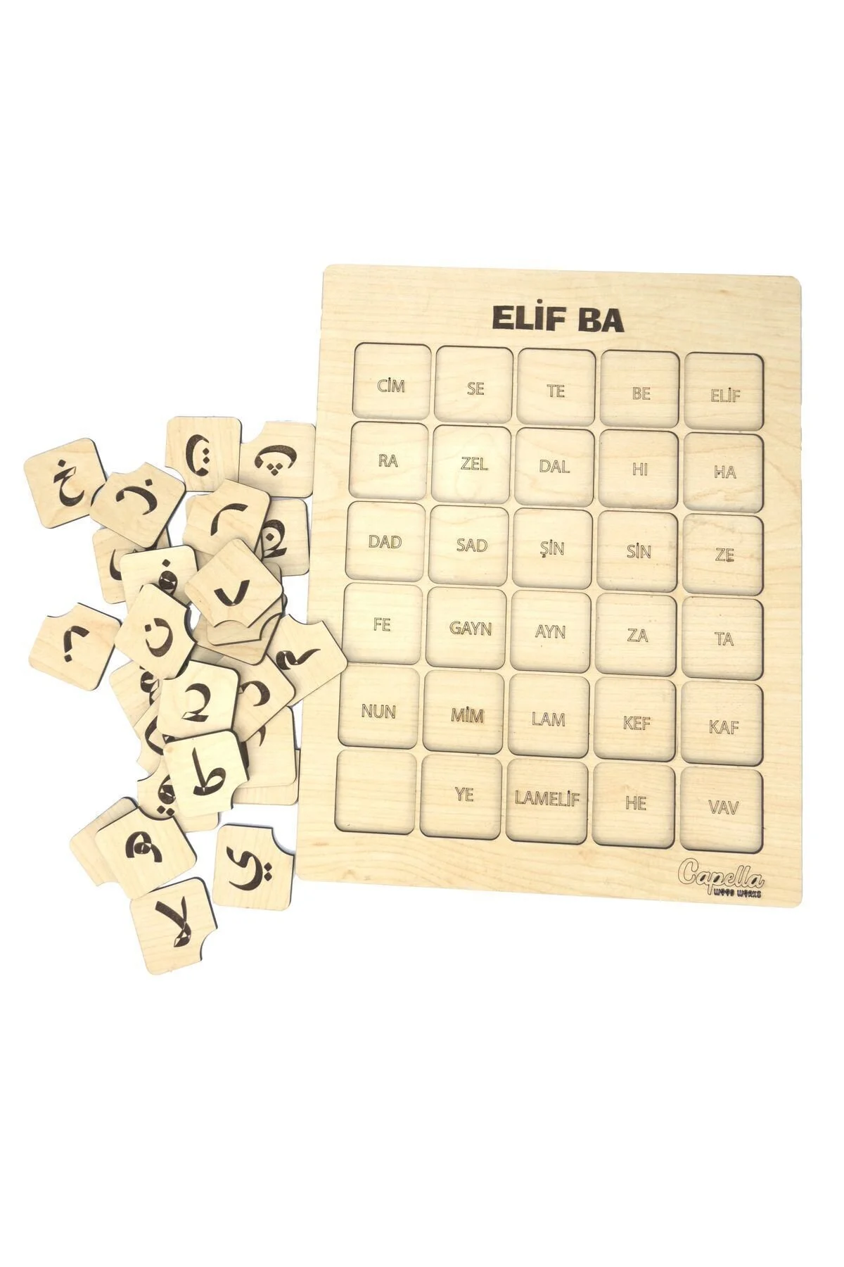 پازل سه بعدی چوبی ELIF BA اورجینال Capellawoodworks