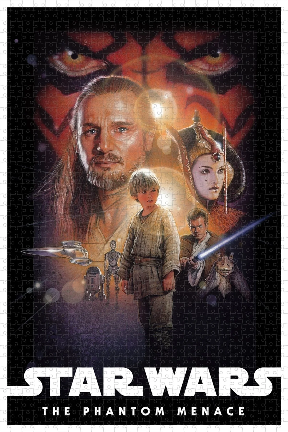پازل STAR WARS: EPISODE I THE PHANTOM MENACE 1999 پوستر فیلم 1000 PIECE JIGSAW PUZZLE Z1 از ترکیه Jeronkarji
