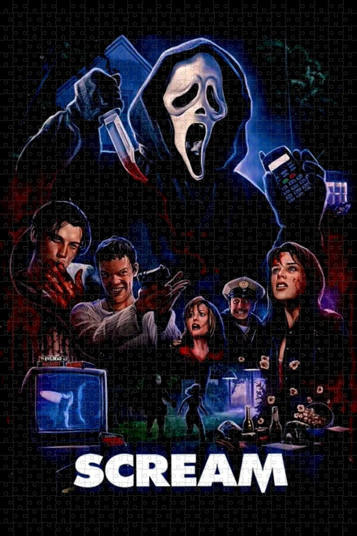 پازل پوستر فیلم 1000 PIECE JIGSAW PUZZLE OF SCREAM 1996 . از ترکیه Jeronkarji