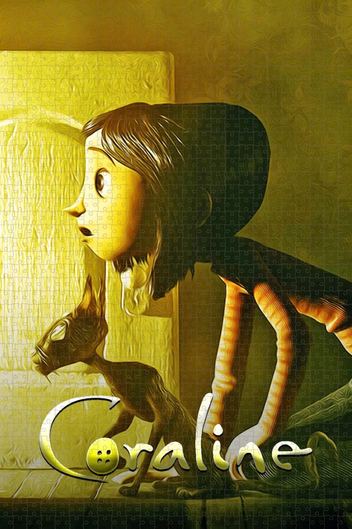 پازل پوستر فیلم CAROLINE AND THE SECRET WORLD 1000 PIECE JIGSAW PUZZLE OF CORALINE 2009 از ترکیه Jeronkarji