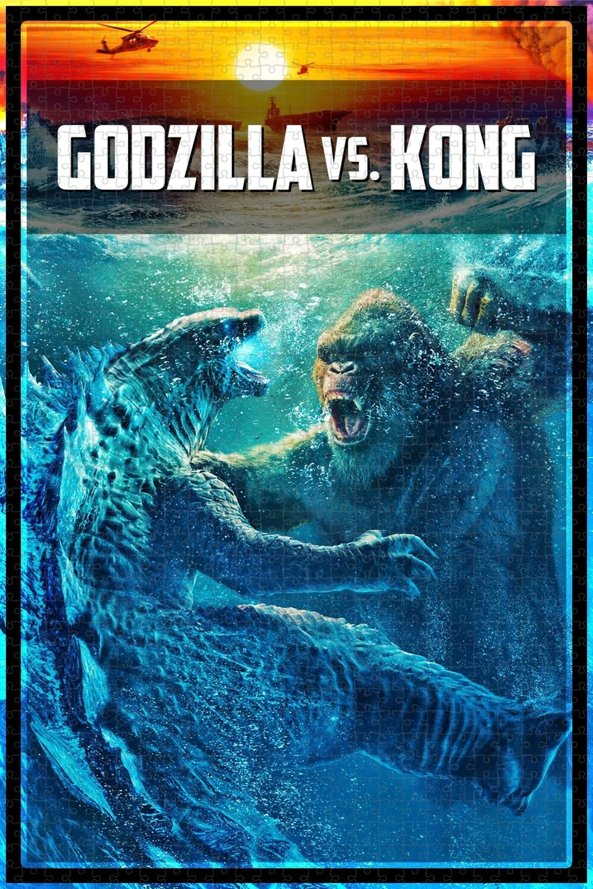 پازل پوستر فیلم GODZILLA VS. 1000 PIECE JIGSAW PUZZLE OF KONG 2021 از ترکیه Jeronkarji