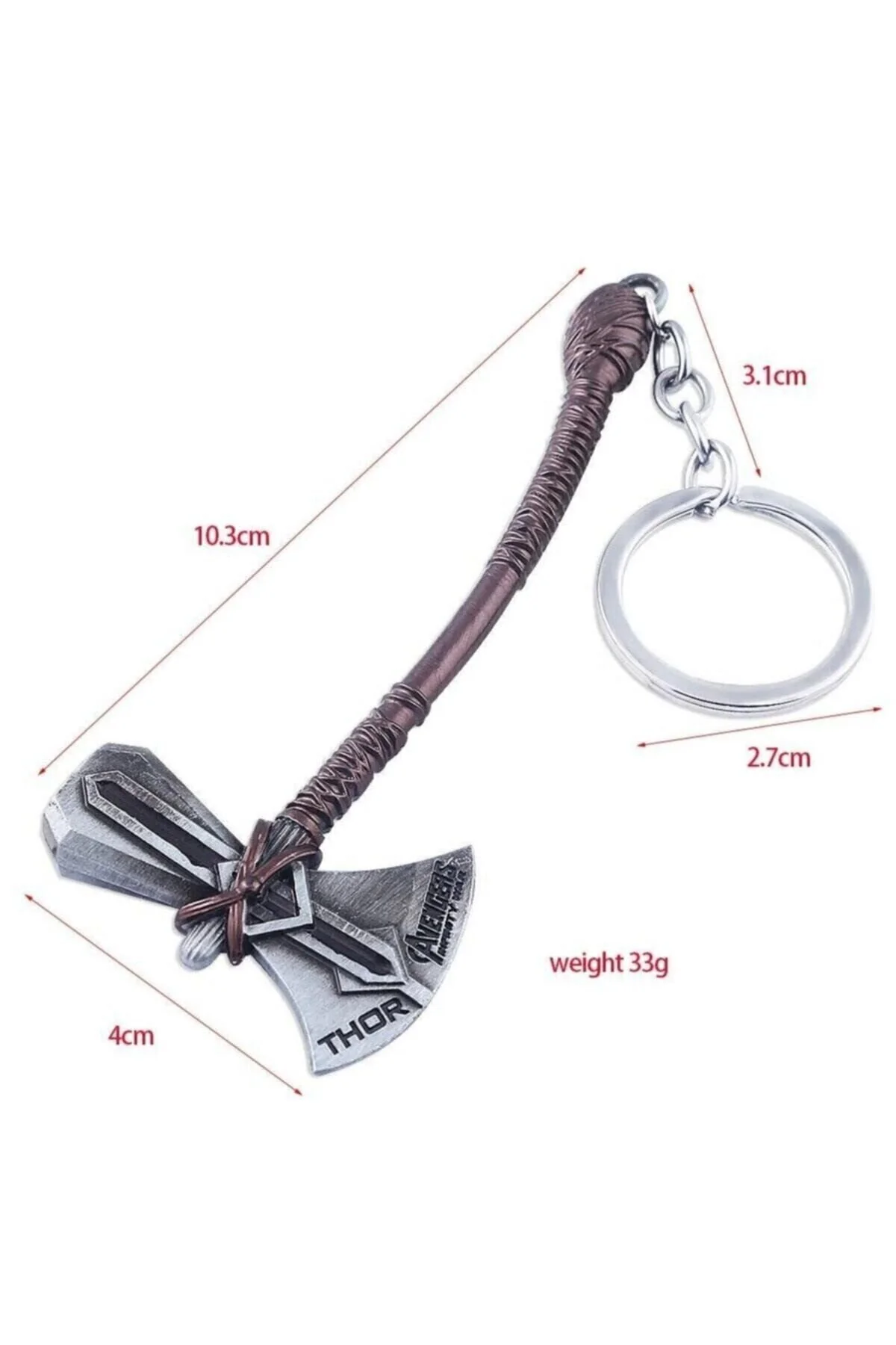 جلیقه کلید AVENGERS INFINITY WAR THOR MJOLNIR STORMBREAKER AXE CHAIN KEYCHAIN مدل جدید new fly