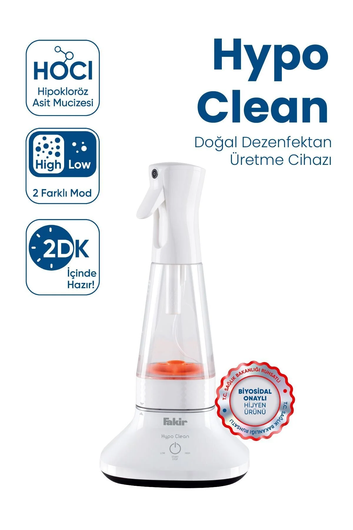 تصفیه کننده هوا دستگاه تولید آب دارای مجوز بیوسیدال که استریلیزاسیون HYPO CLEAN را ارائه می دهد اورجینال Fakir
