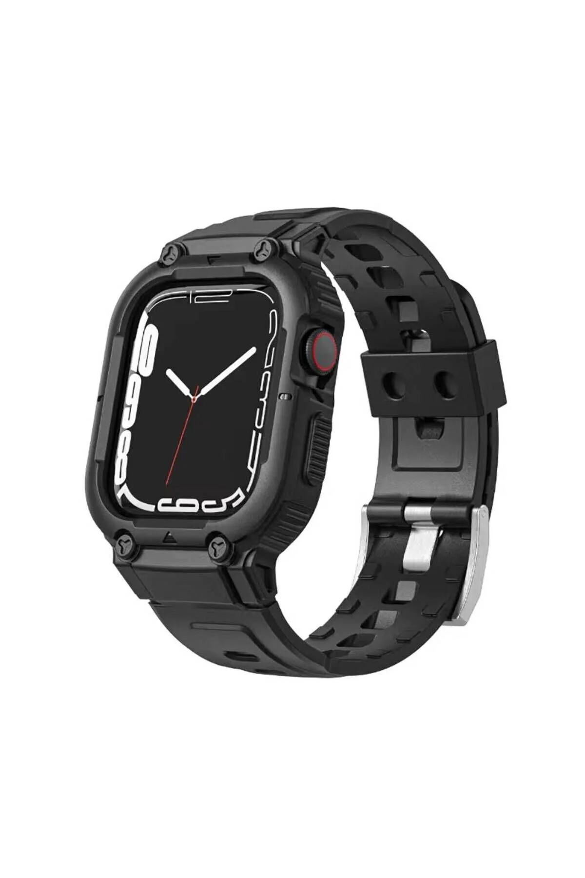 بند ساعت هوشمند 44 میلی‌متری WIWU WI ARMOR SERIES 2IN1 HARD PC PROTECTIVE BAND SILICONE مشکی WIWU