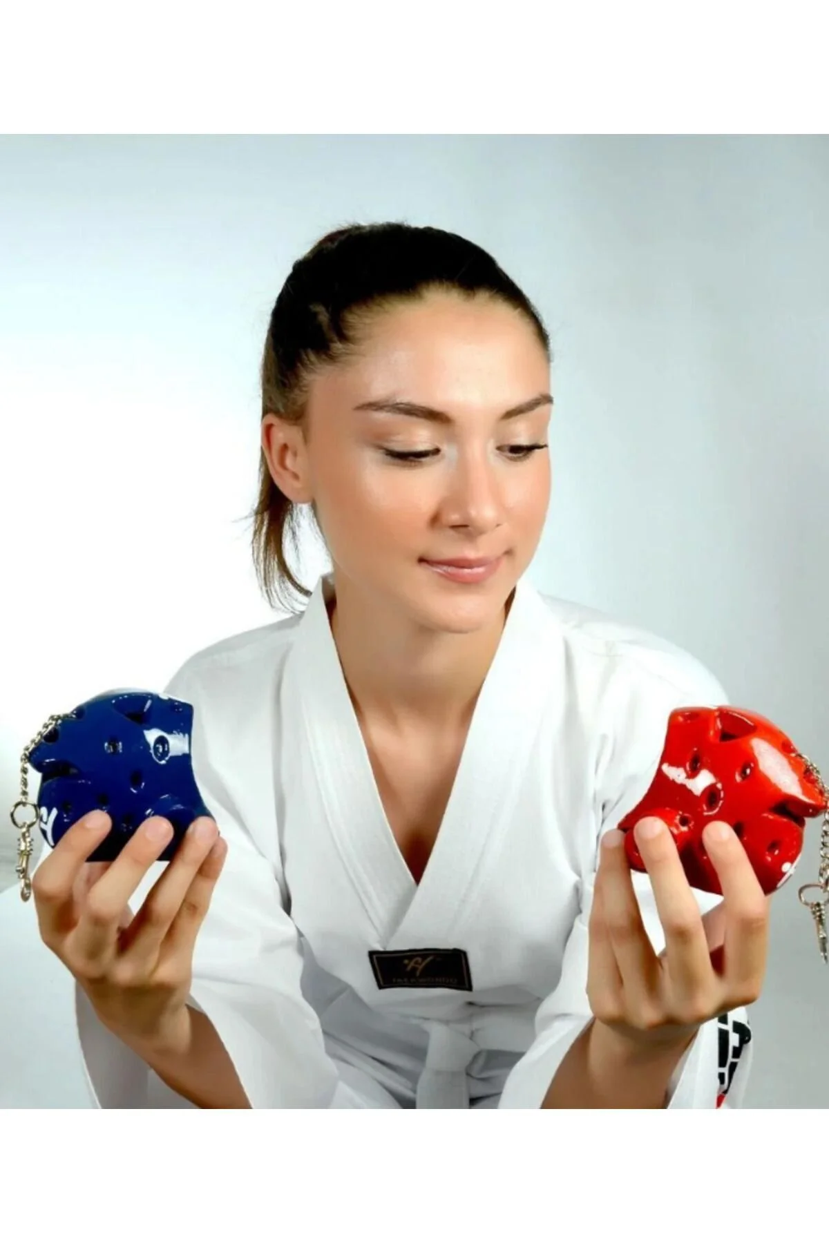 جلیقه کلید کلاه ایمنی مینی جاکلیدی آبی HAŞADO