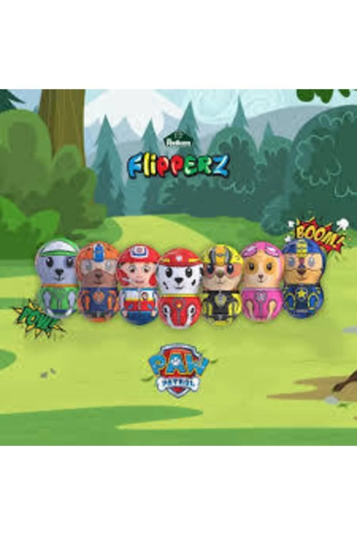 اسباب بازی های فیگور دیگر PAW PATROL RELKON FLIPPERZ آب نبات با طعم میوه شکل 10 گرم Unibon