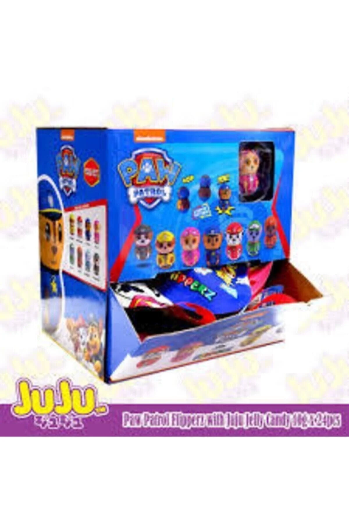اسباب بازی های فیگور دیگر PAW PATROL RELKON FLIPPERZ آب نبات با طعم میوه شکل 10 گرم Unibon
