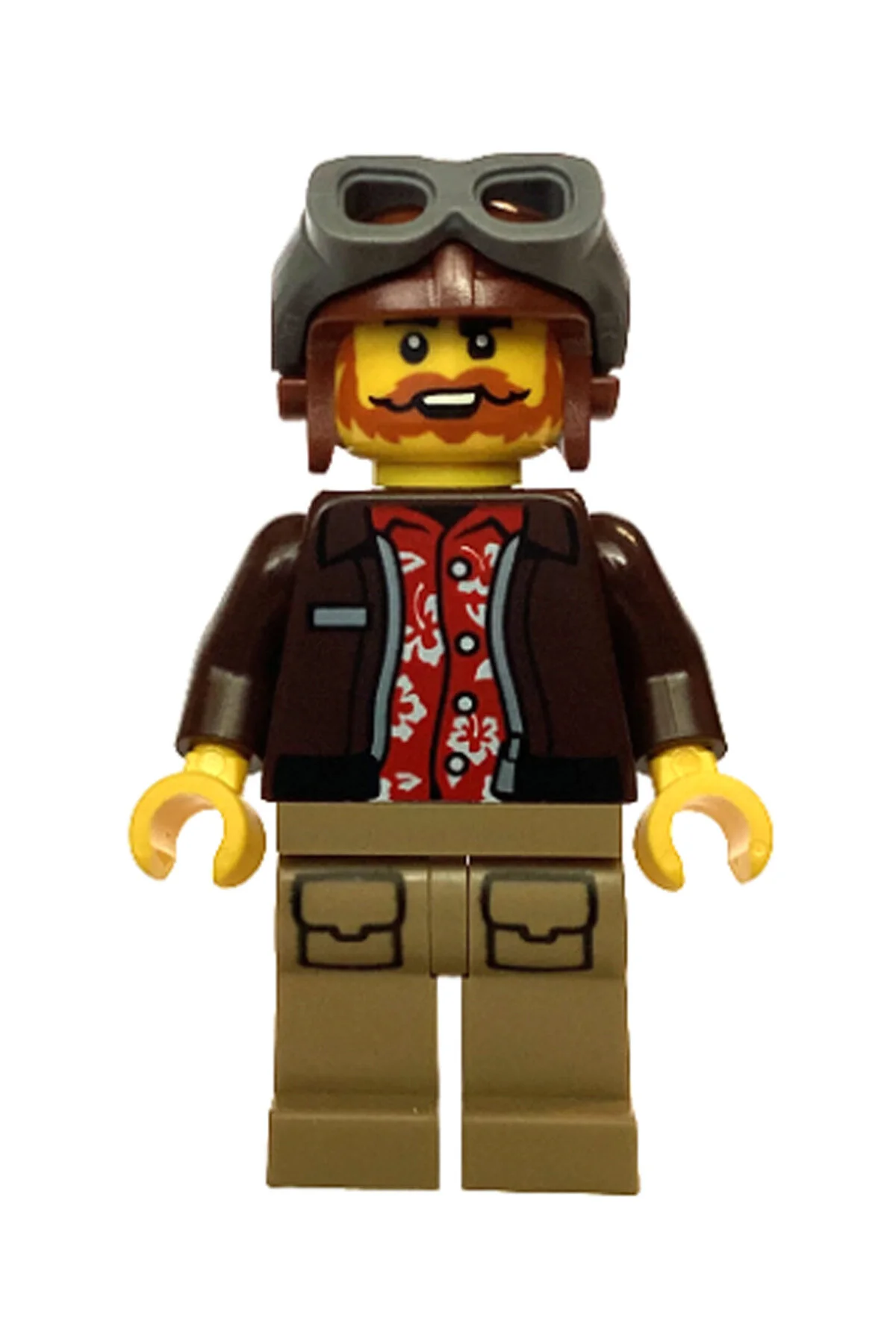لگو لوازم جانبی MOC MINIFIGURE EXPLORER CRAZY PILOT BEARD STEAMPUNK اورجینال LEGO