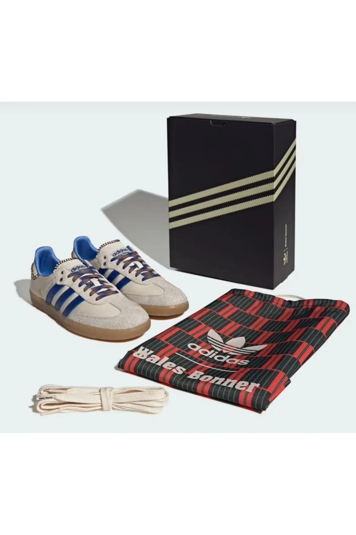 کفش پیاده روی آبی زنانه سامبا ولز بونر کلین adidas