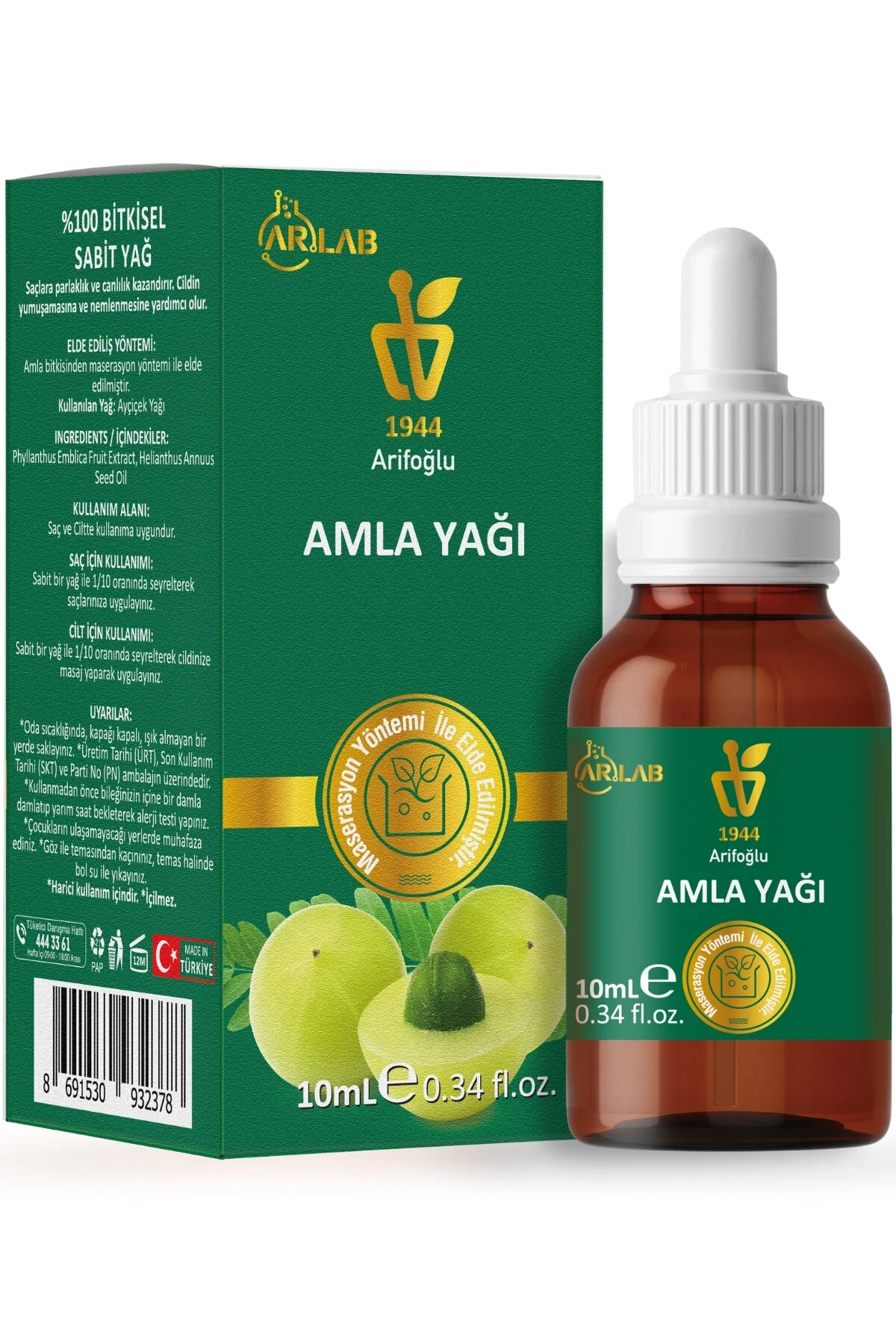 سرم و روغن مو آرلاب آملا 10 میل 100% خالص Arifoğlu