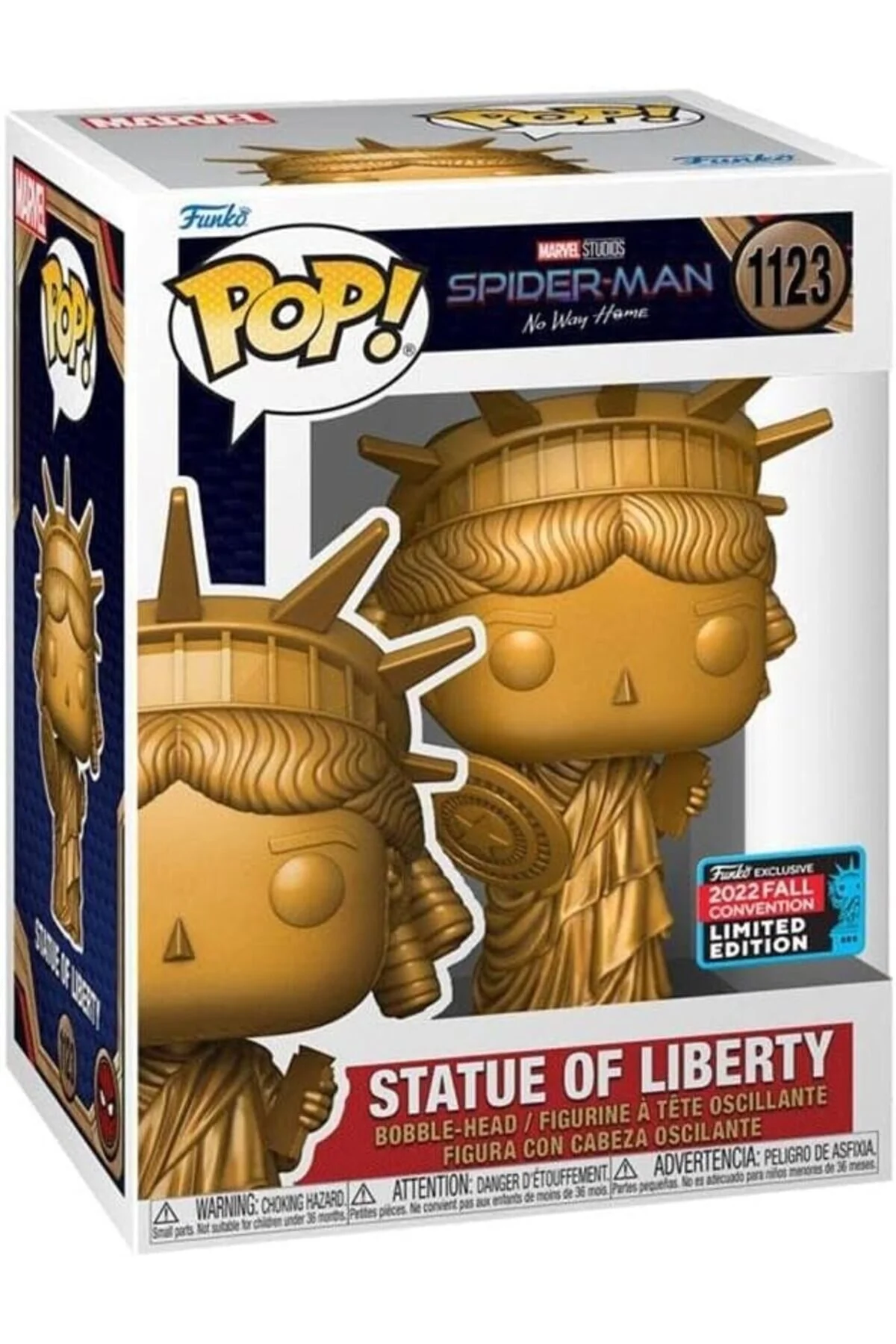 فیگور پاپ مارول: SPIDER MAN: NO WAY HOME LADY LIBERTY WITH SHIELD SPIDERMAN هیچ راه خانه Funko