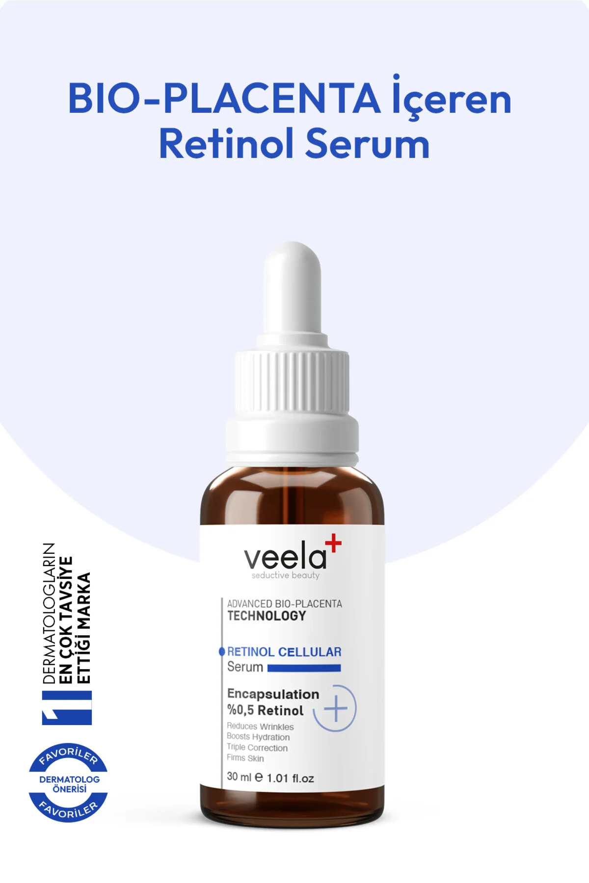 سرم پوست و صورت ویتامینه با 0.5% رتینول حجم 30 میلی لیتر VEELA