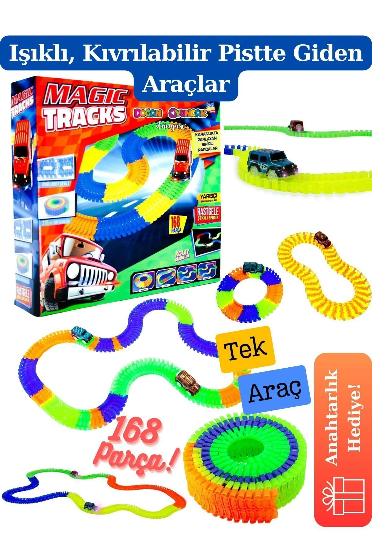 لگو و اسباب بازی های ساخت محور MAGIC TRACKS 168 PIECE RAIL VEHICLE TOY TRAIN COLORFUL TRACK مجموعه مسیر از ترکیه DODBY