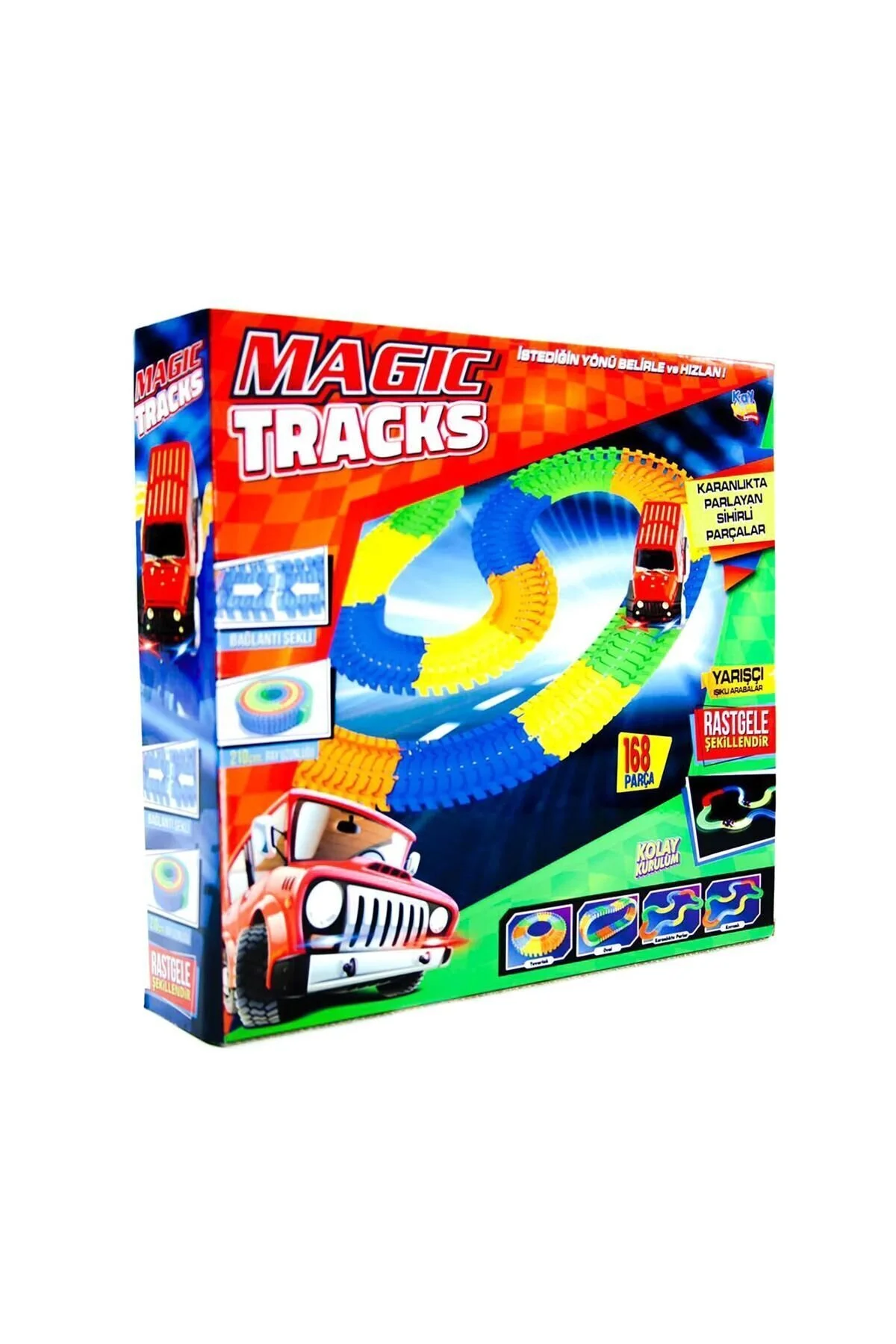 لگو و اسباب بازی های ساخت محور MAGIC TRACKS 168 PIECE RAIL VEHICLE TOY TRAIN COLORFUL TRACK مجموعه مسیر از ترکیه DODBY