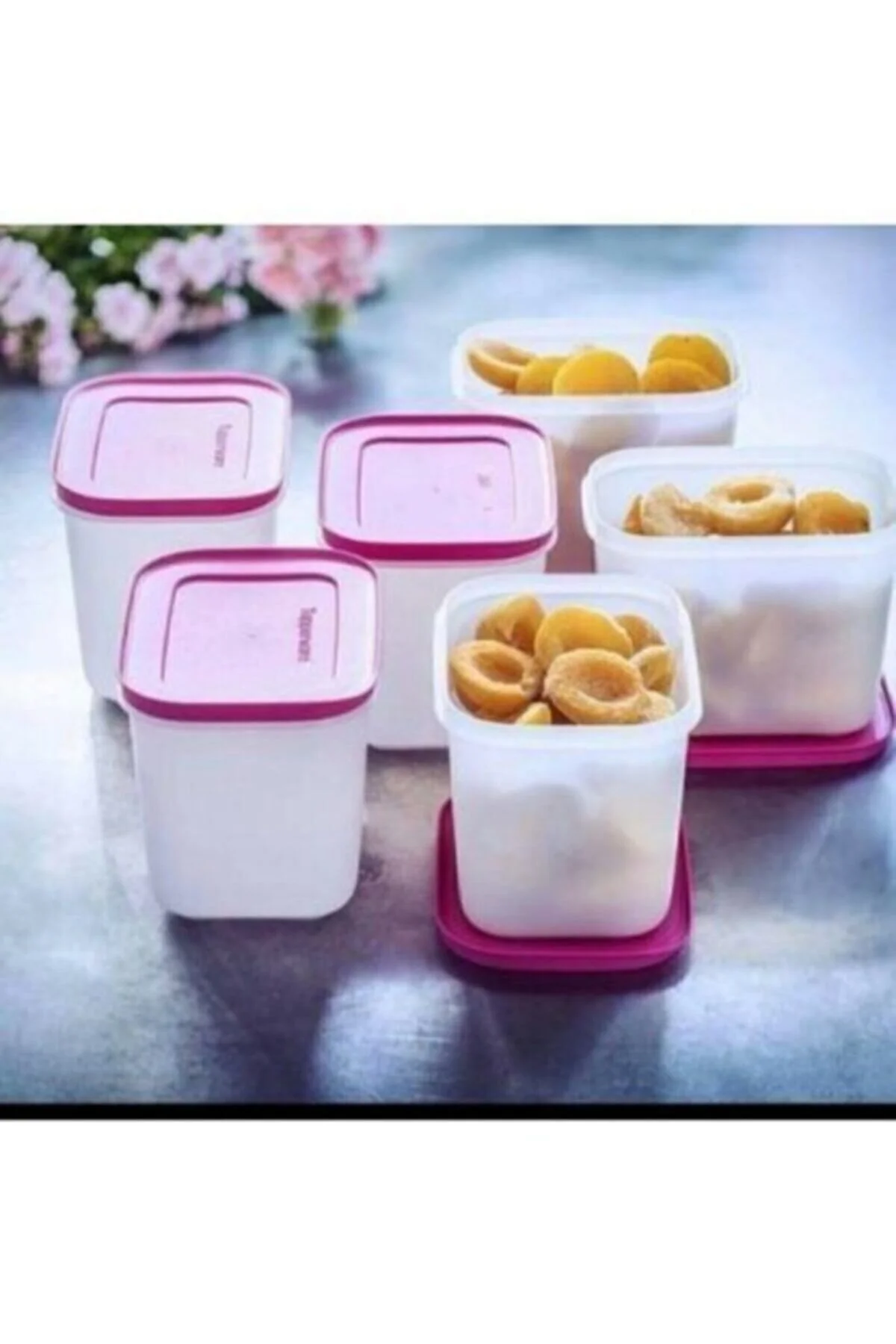 سبد صورتی کانتینر ذخیره سازی فریزر عمیق آلاسکا 4 Tupperware