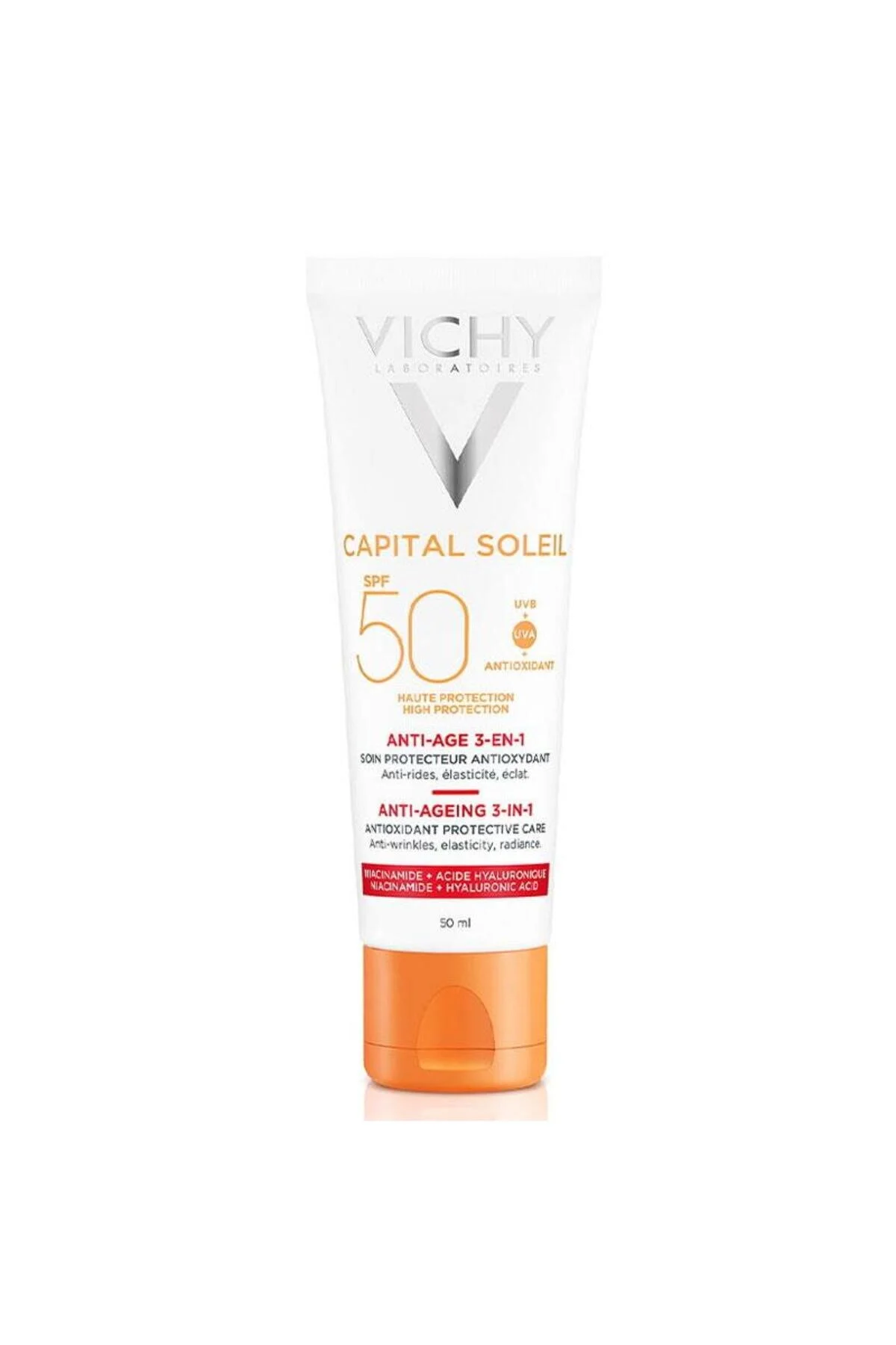 کرم ضد آفتاب صورت CAPITAL SOLEIL SPF 50 پیری 3 در 1 خورشید میل ویشی Vichy