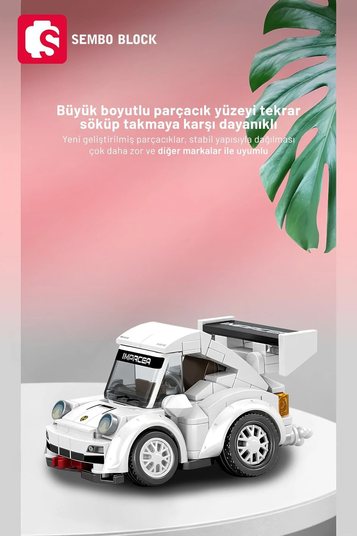 لگو و اسباب بازی های ساخت محور MINI CARS WHITE RACING بلوک ساختمانی 197 PIECES سازگار با LEGO 714507A از ترکیه Sembo Block