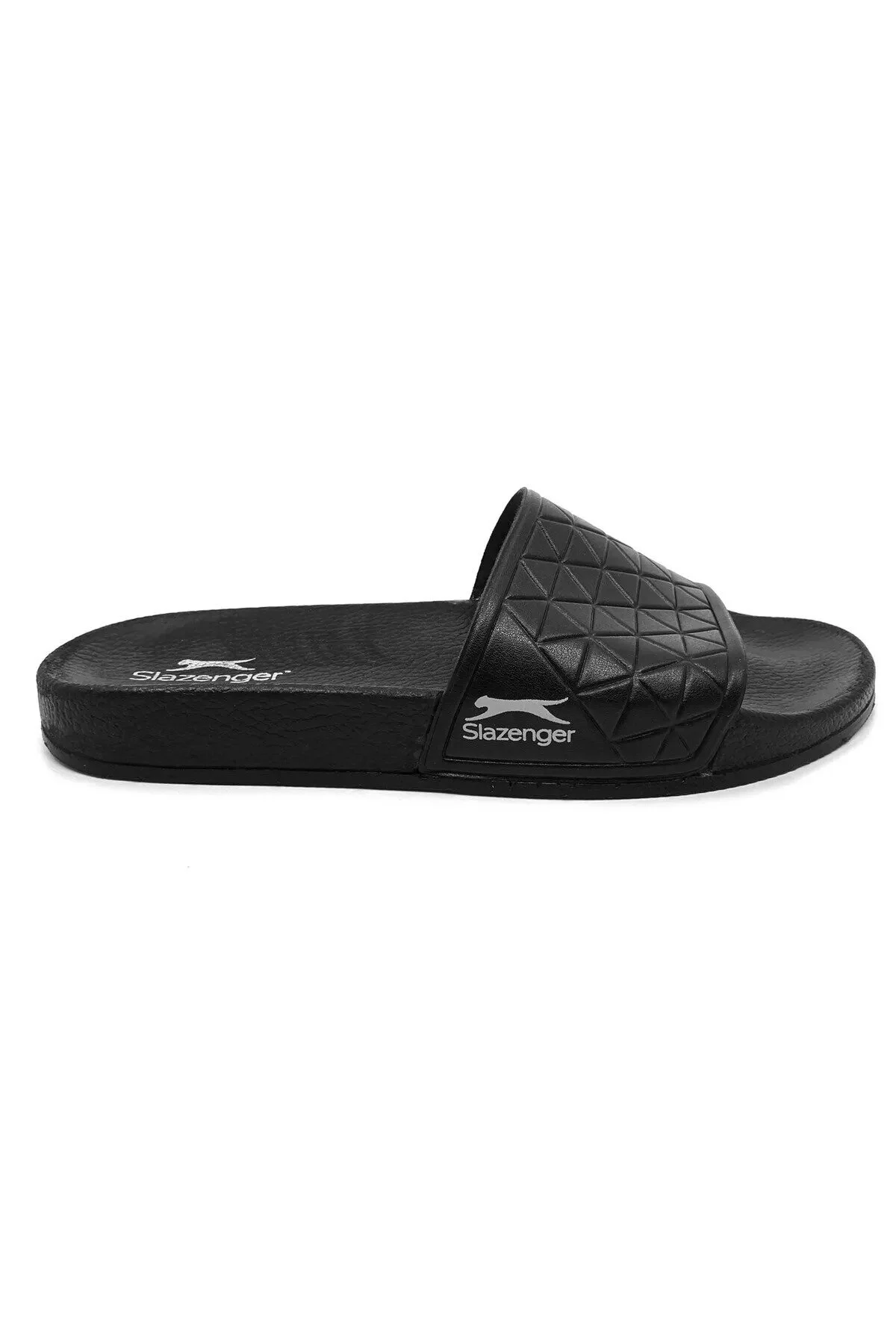 دمپایی ورزشی مشکی مردانه و زنانه سیاه اورجینال اسلازنگر Slazenger
