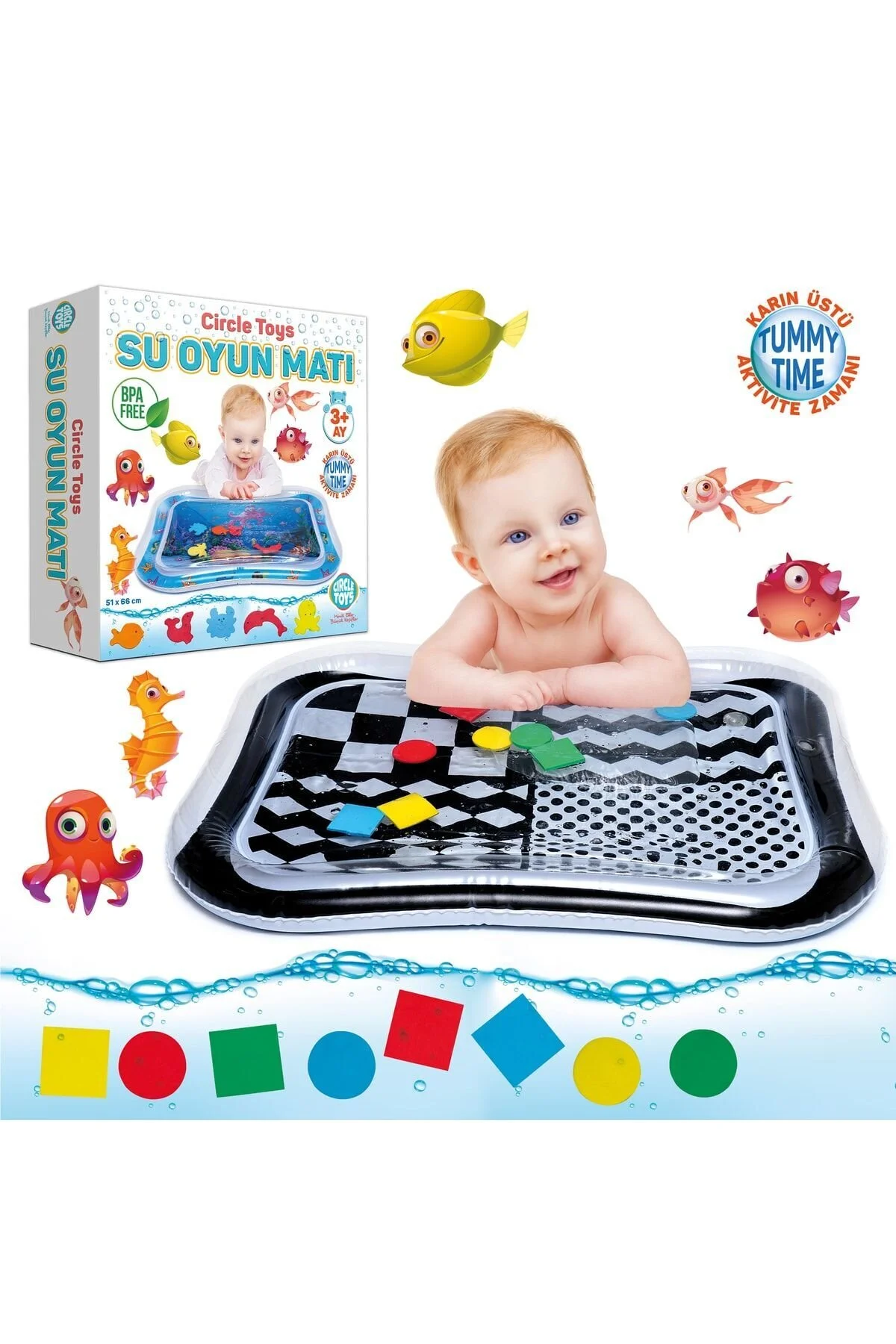 وسایل دریا حصیر بچه شکم زمان فعالیت اسباب بازی استخر آب Circle Toys