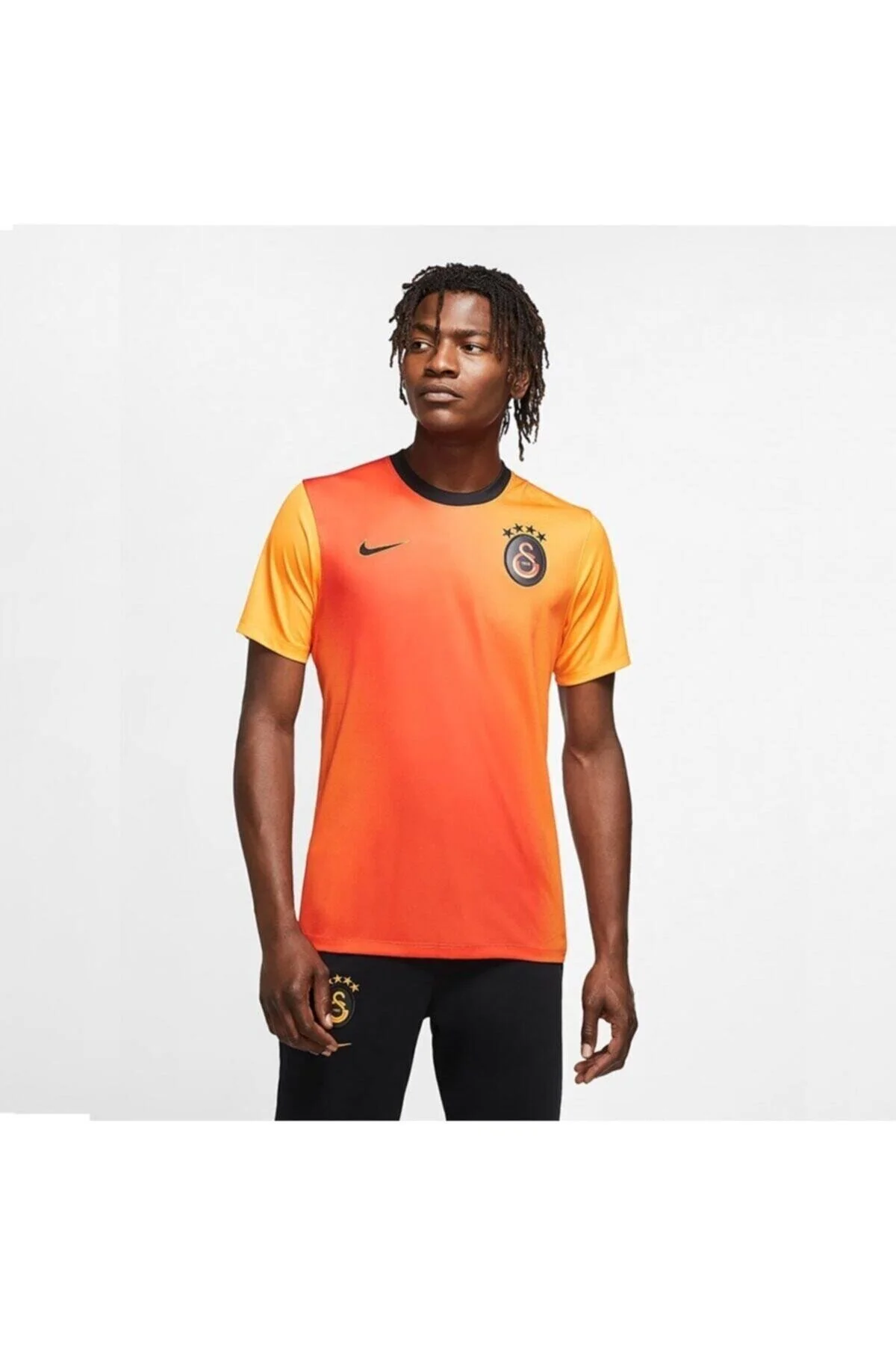 پیراهن فوتبال مشکی مردانه نارنجی اورجینال Nike