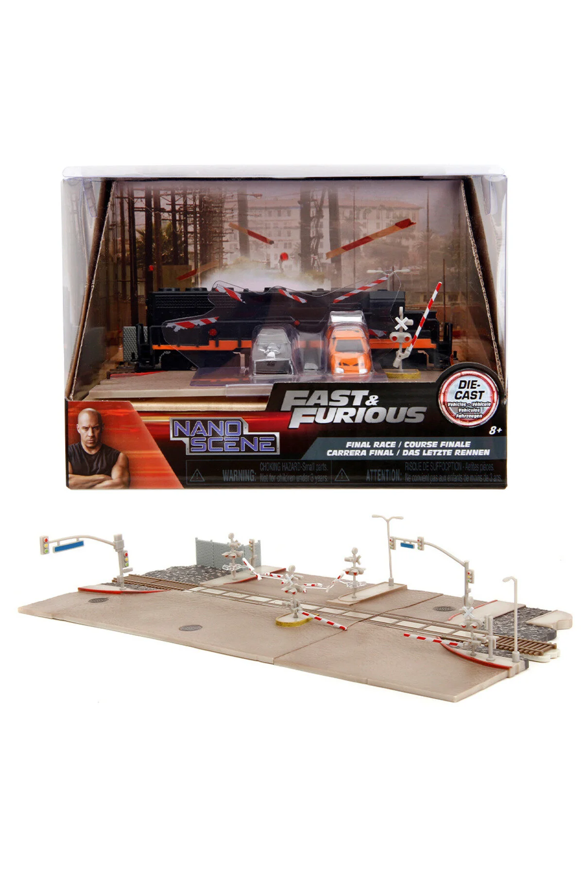 مدل خودرو صحنه مسابقه قطار نهایی FAST &amp; FURIOUS DIORAMA 1.65 اینچی DIE CAST JADA TOYS اورجینال Genel Markalar