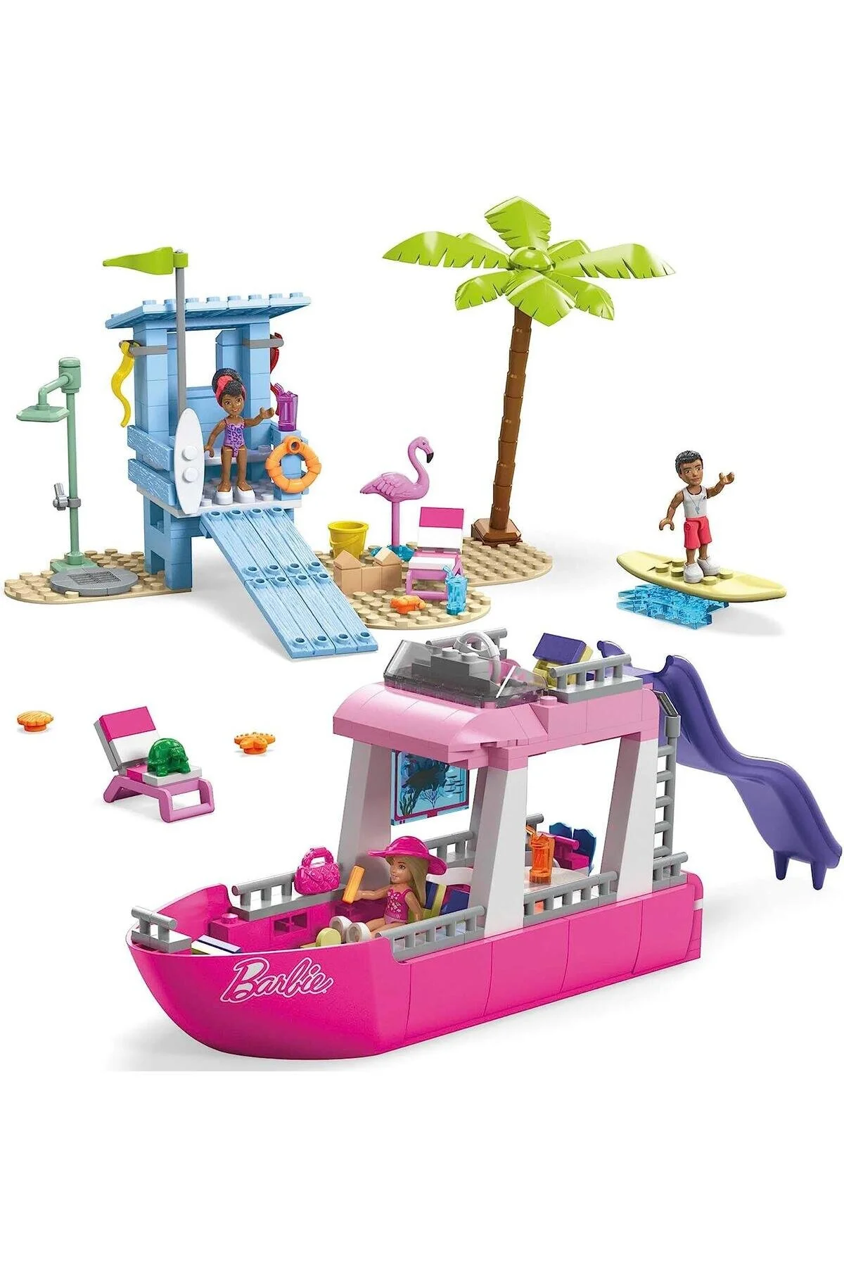 ست های بازی خانگی و آشپزخانه MEGA MALIBU DREAM BOAT HPN79 Barbie