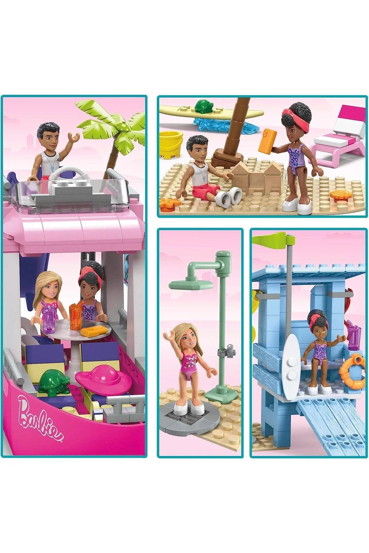 ست های بازی خانگی و آشپزخانه MEGA MALIBU DREAM BOAT HPN79 Barbie
