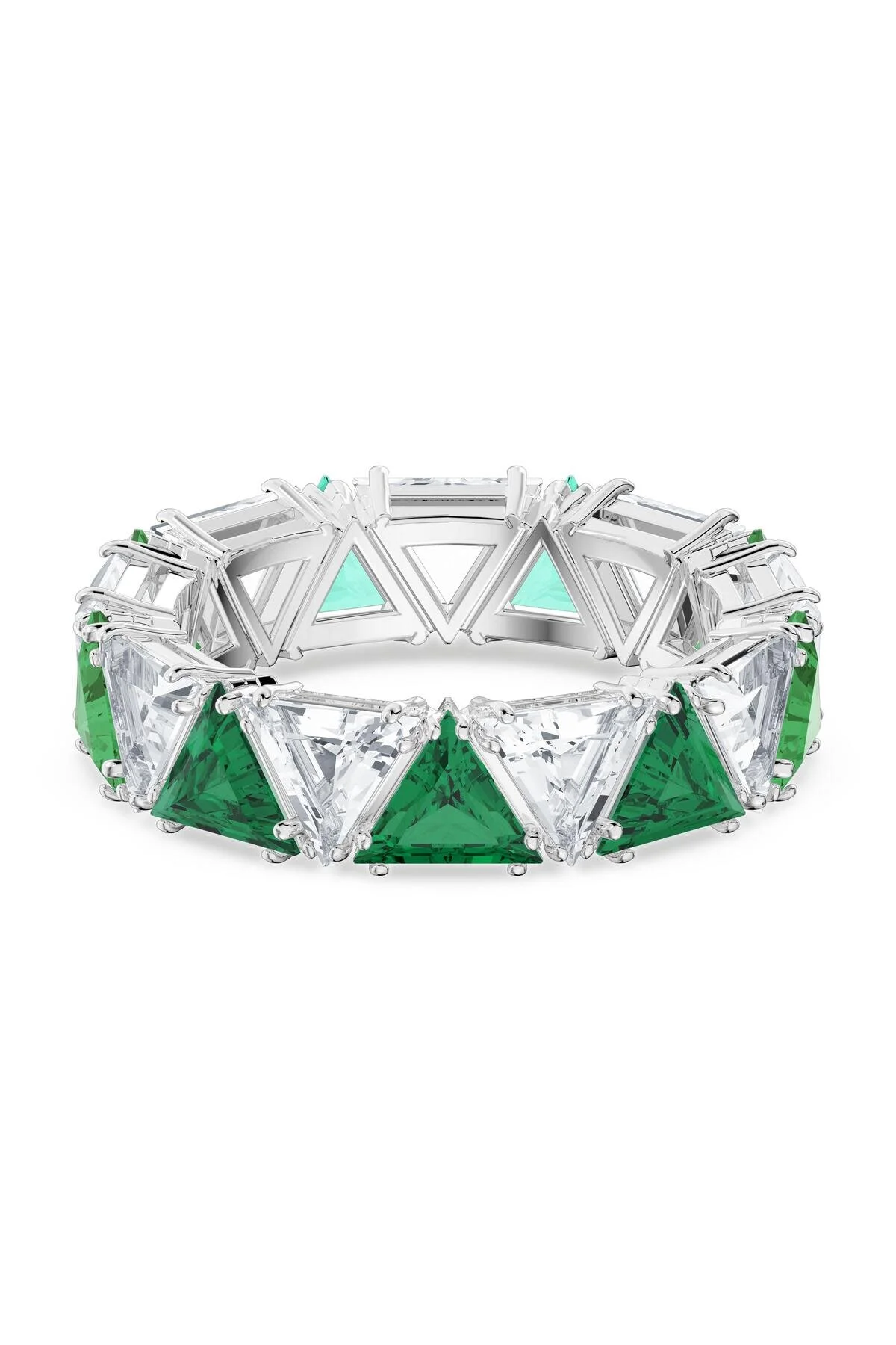 انگشتر فولادی مردانه و زنانه 5608530 RING MILLENIA: BAND ORTYX GREEN RHODIUM GREN BRINK DARK MULT 52 سواروسکی اورجینال Swarovski
