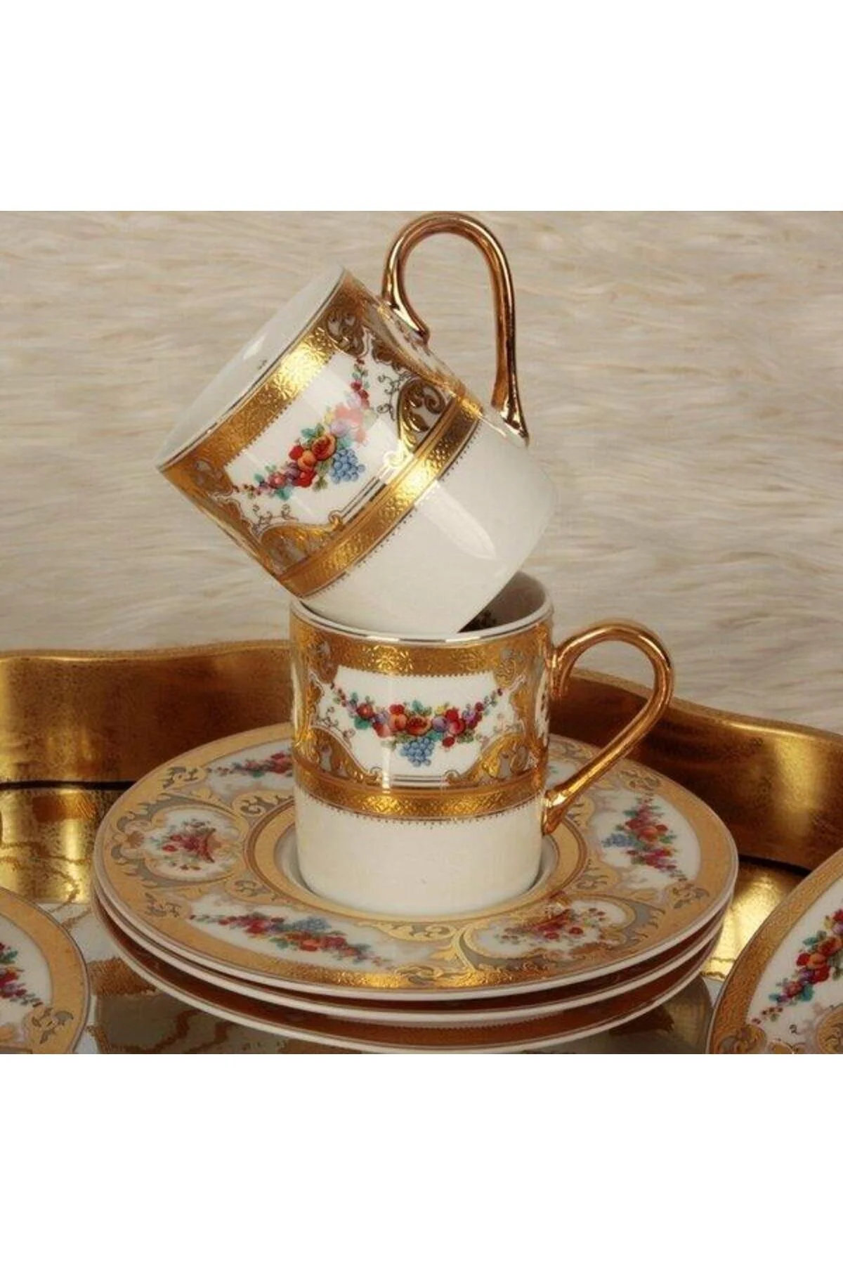 فنجان قهوه ROYKING GOLD 6 مجموعه MNG 23 ROY KING