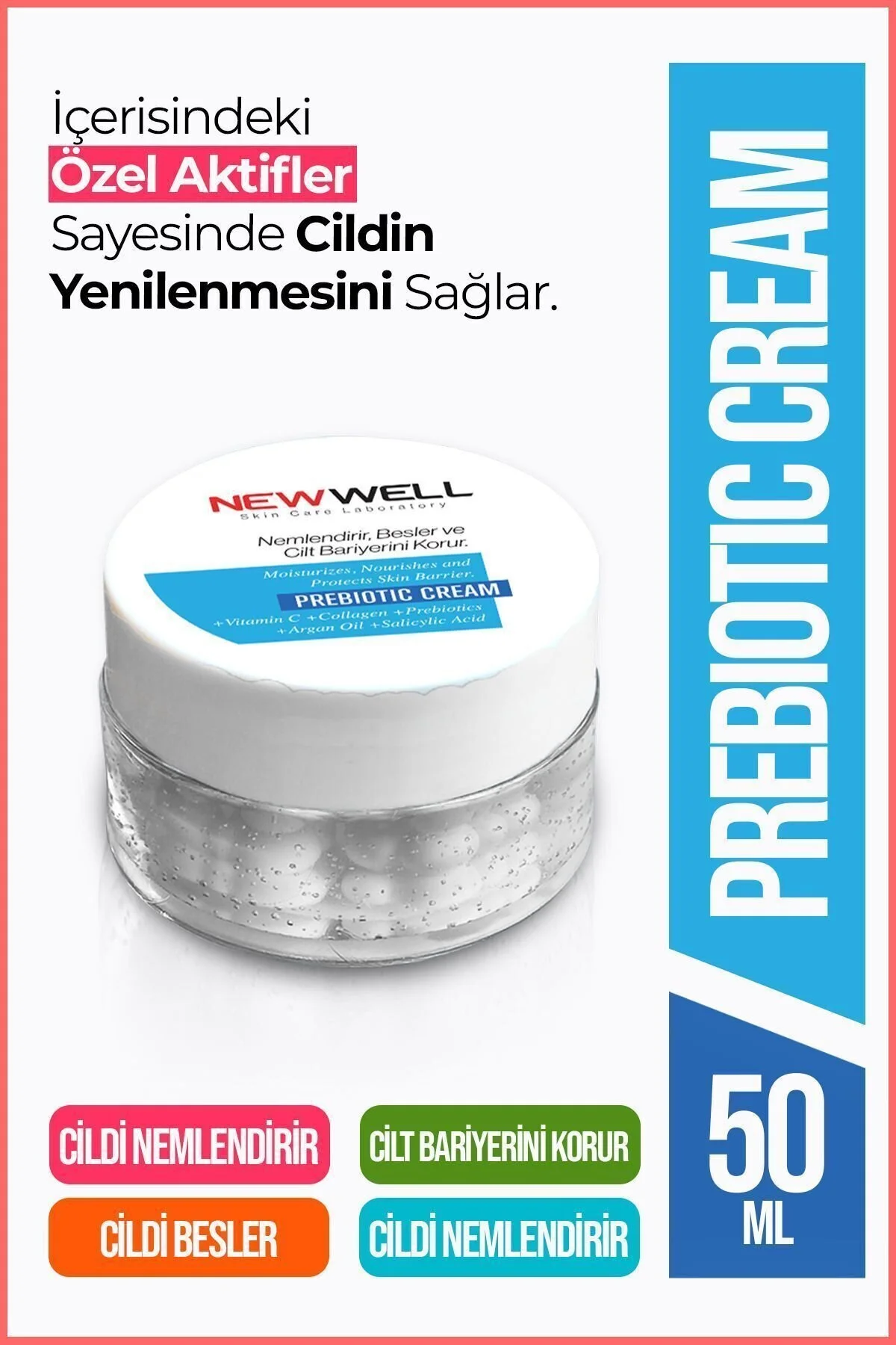 کرم صورت پری بیوتیک 50 میل New Well