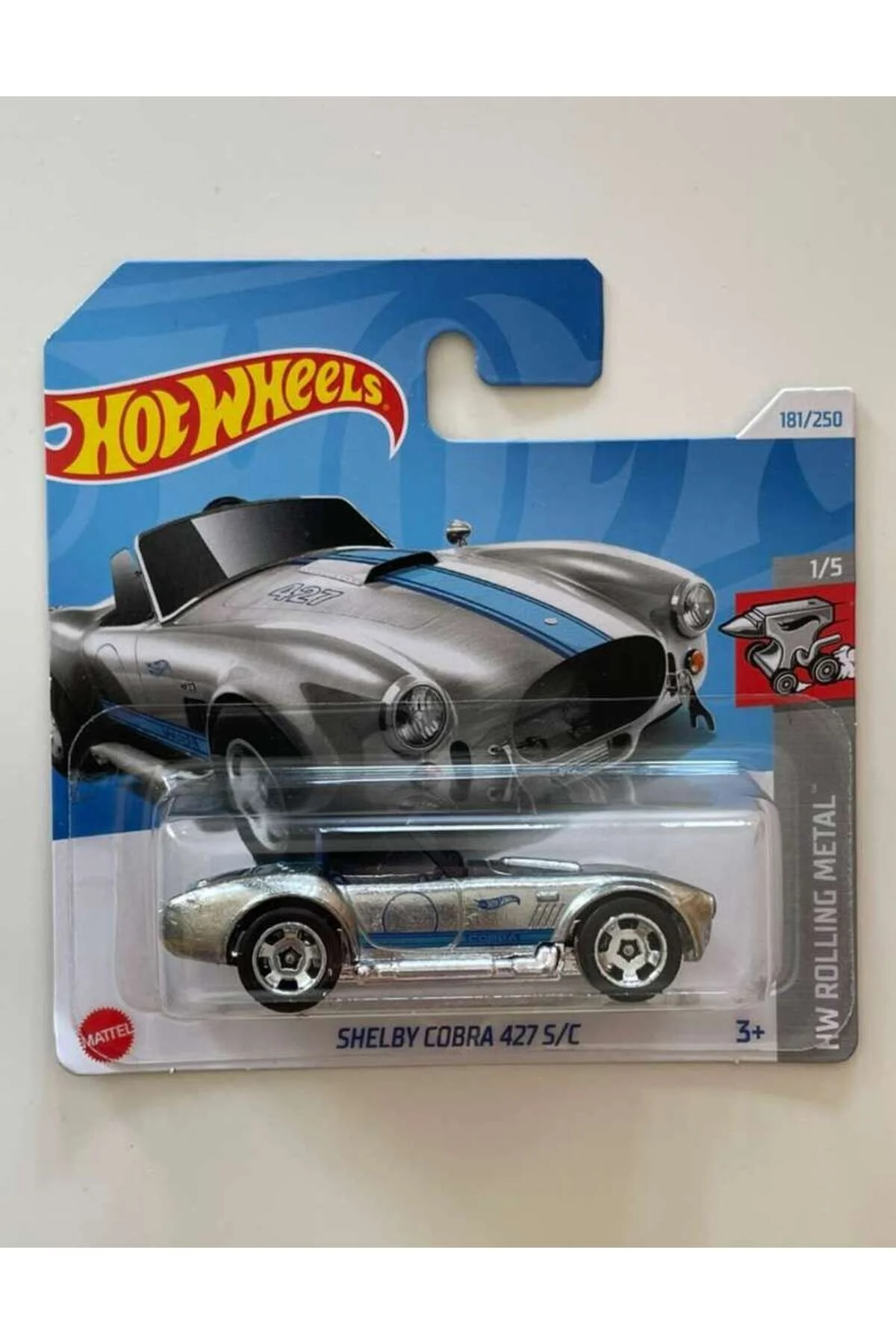 ماشین اسباب بازی SHELBY COBRA 427 S C ZAMAC هات ویلز اورجینال HOT WHEELS