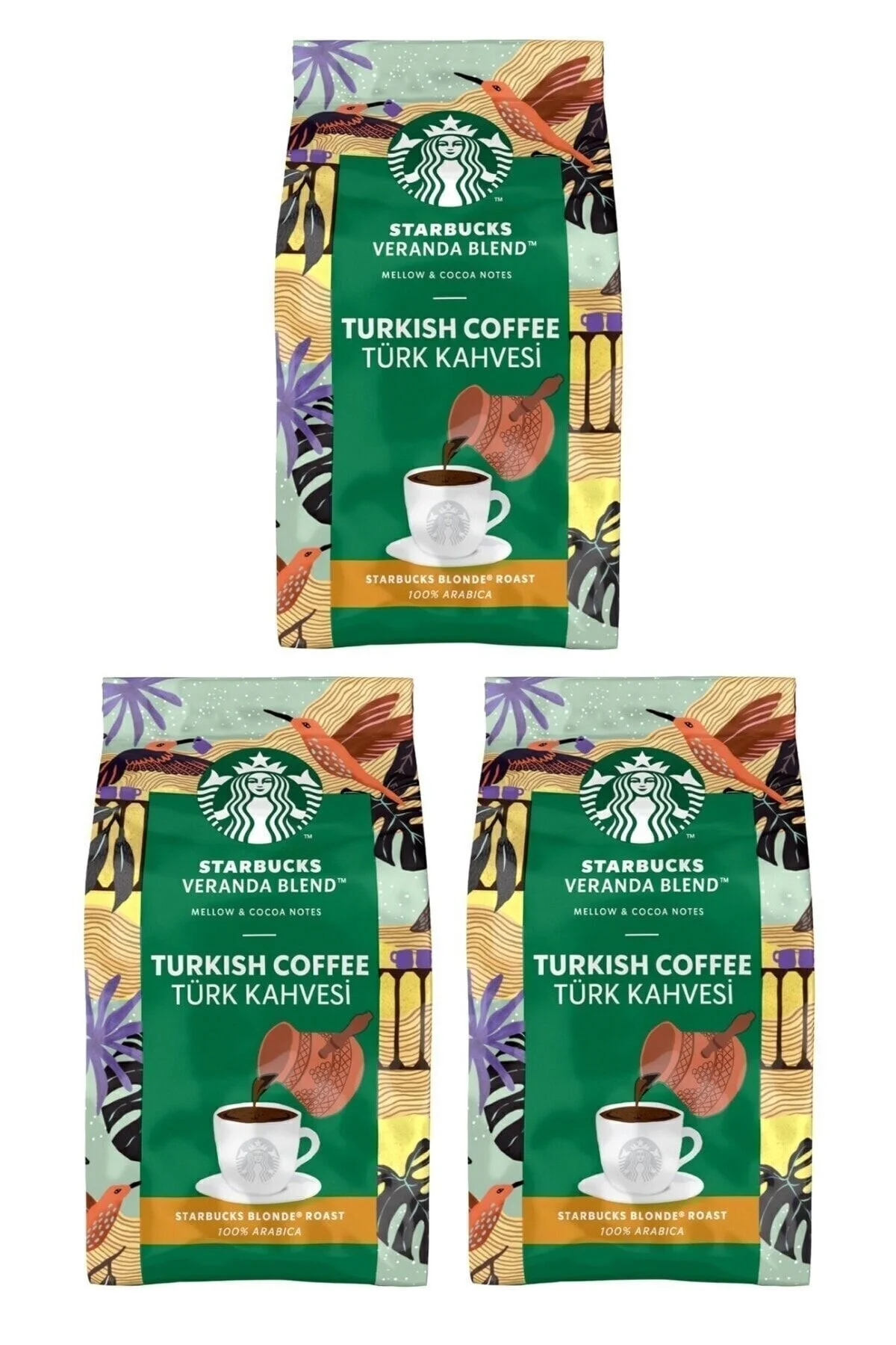 قهوه ترک TSRM VERANDA BLEND 100 گرم X 3 عدد مدل جدید 985448 استارباکس Starbucks