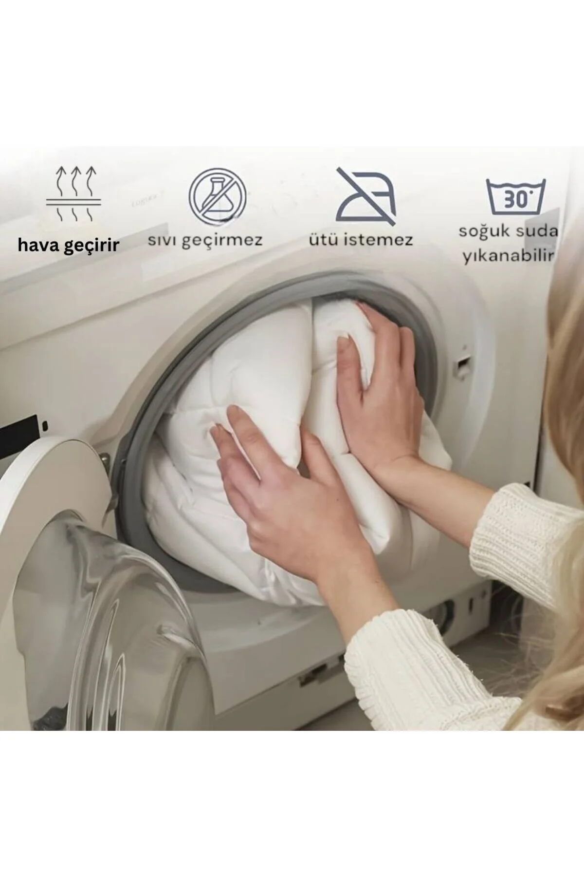محافظ تشک سفید روکش بستر کامل ضد آب مایع با رنگ تک  BTF HOME