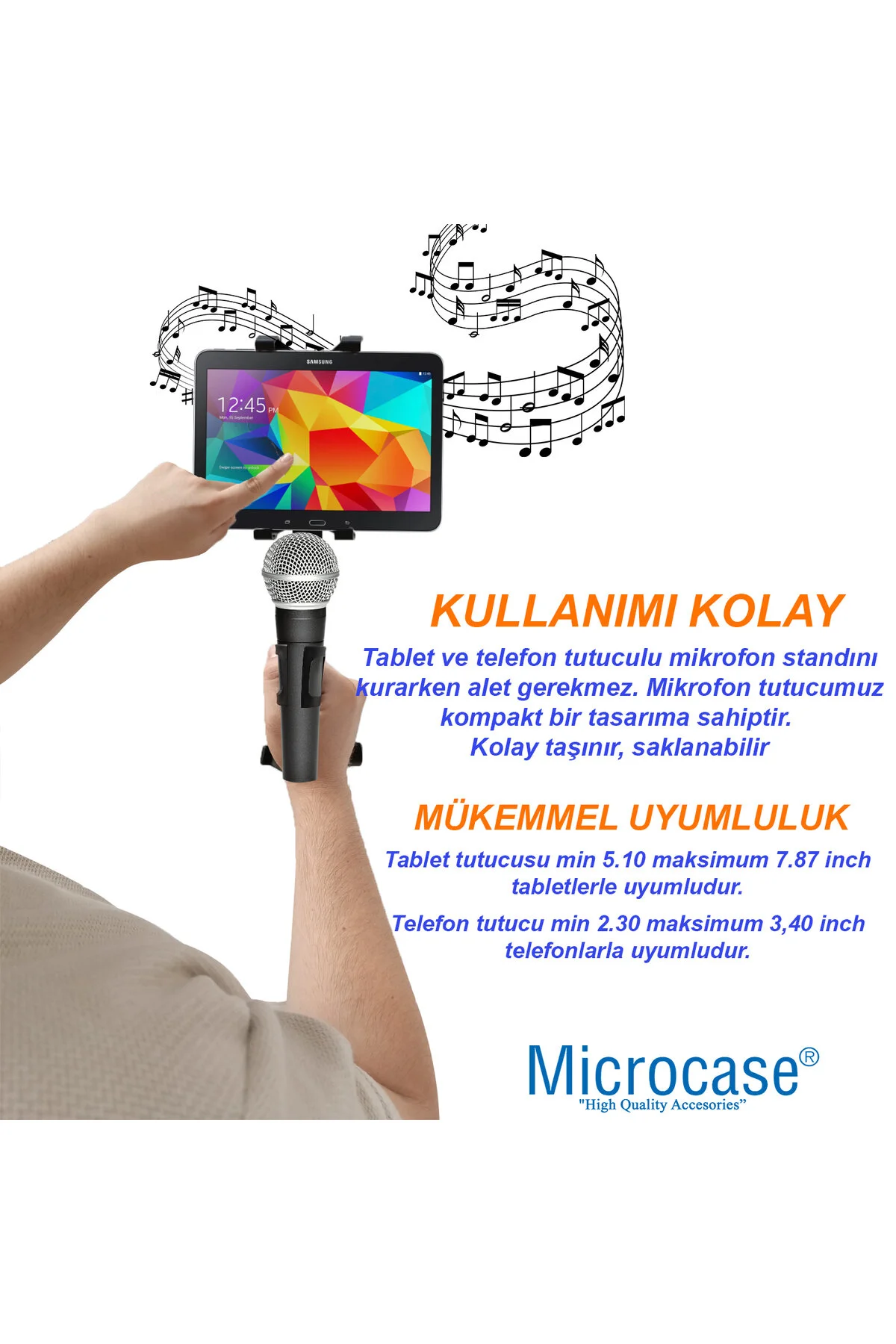 استند نت و ساز تبلت میکروفون نگهدارنده تلفن 180 درجه تنظیم قابل AL4533 Microcase