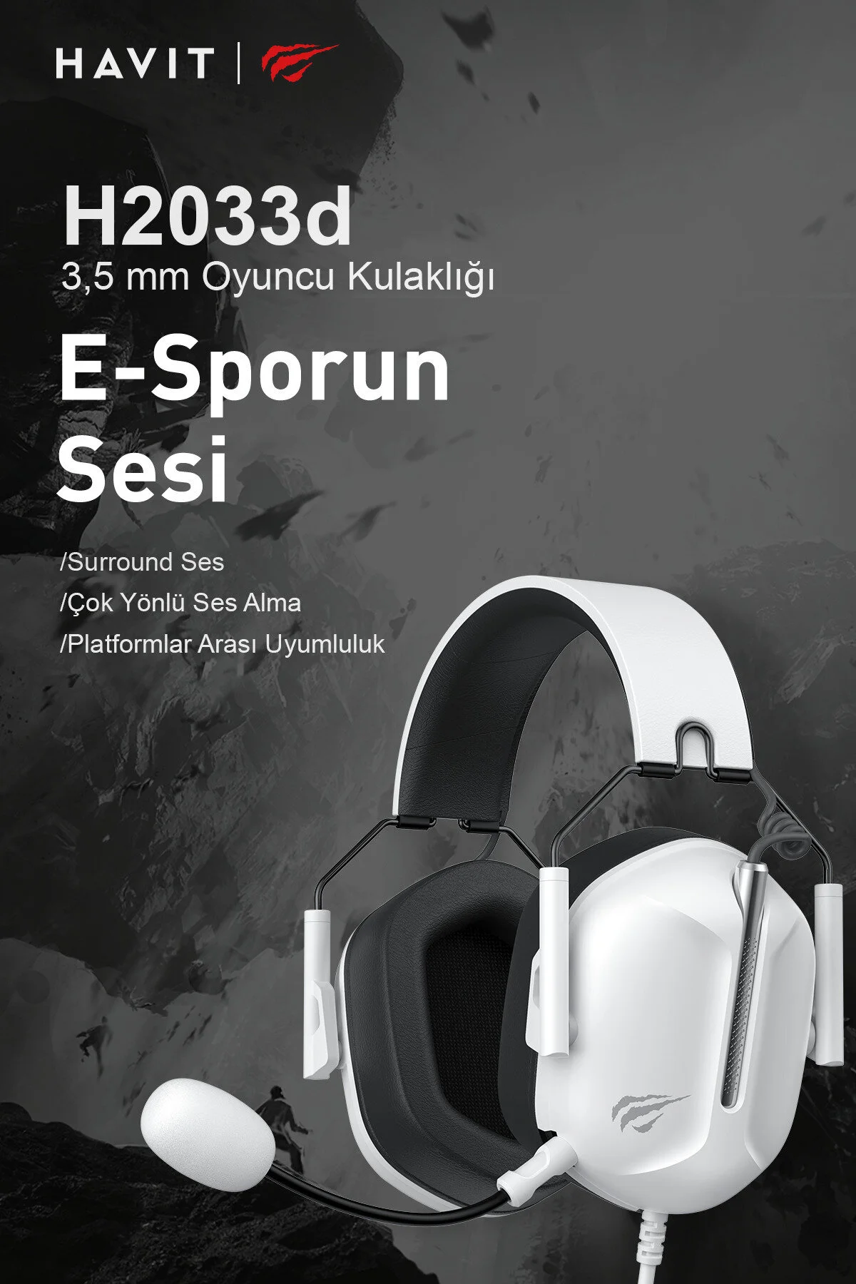 هدست مخصوص بازی میکروفون GAMENOTE H2033D بلندگو 50 میلی متر جک 3.5 Havit