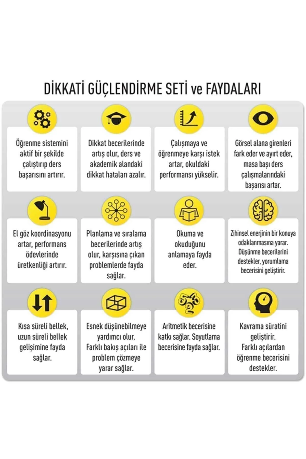 آمادگی آزمون مجموعه تقویت توجه با عصب جدید از طریق سیستم 9 سال عثمان Adeda Yayınları