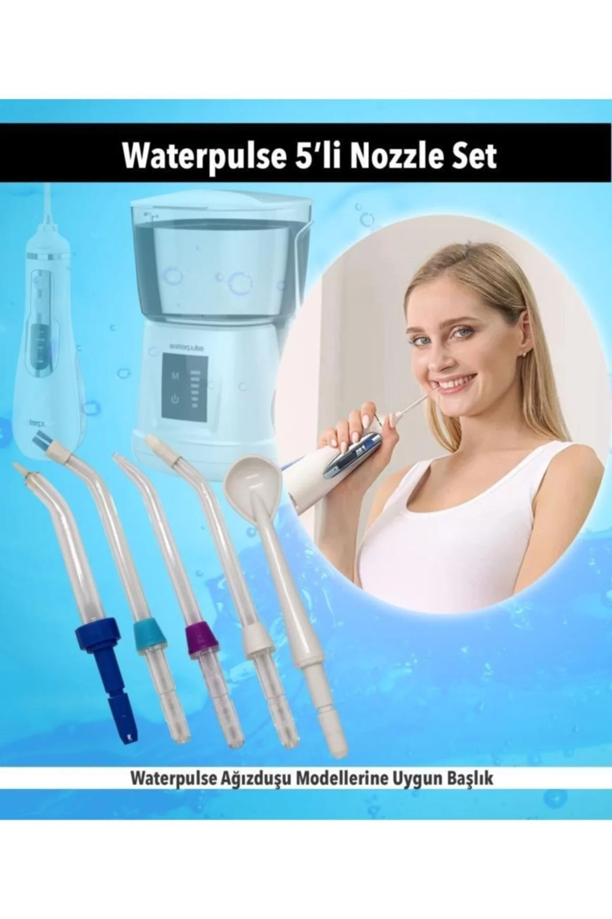 سری یدک مسواک واتر جت سازگار با همه مدل ها 5 نکته اضافی حرفه ای  waterpulse