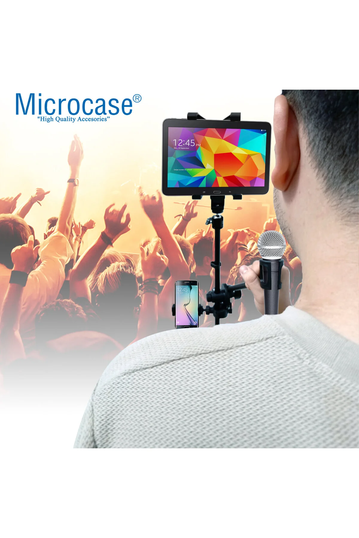 استند نت و ساز تبلت میکروفون نگهدارنده تلفن 180 درجه تنظیم قابل AL4533 Microcase